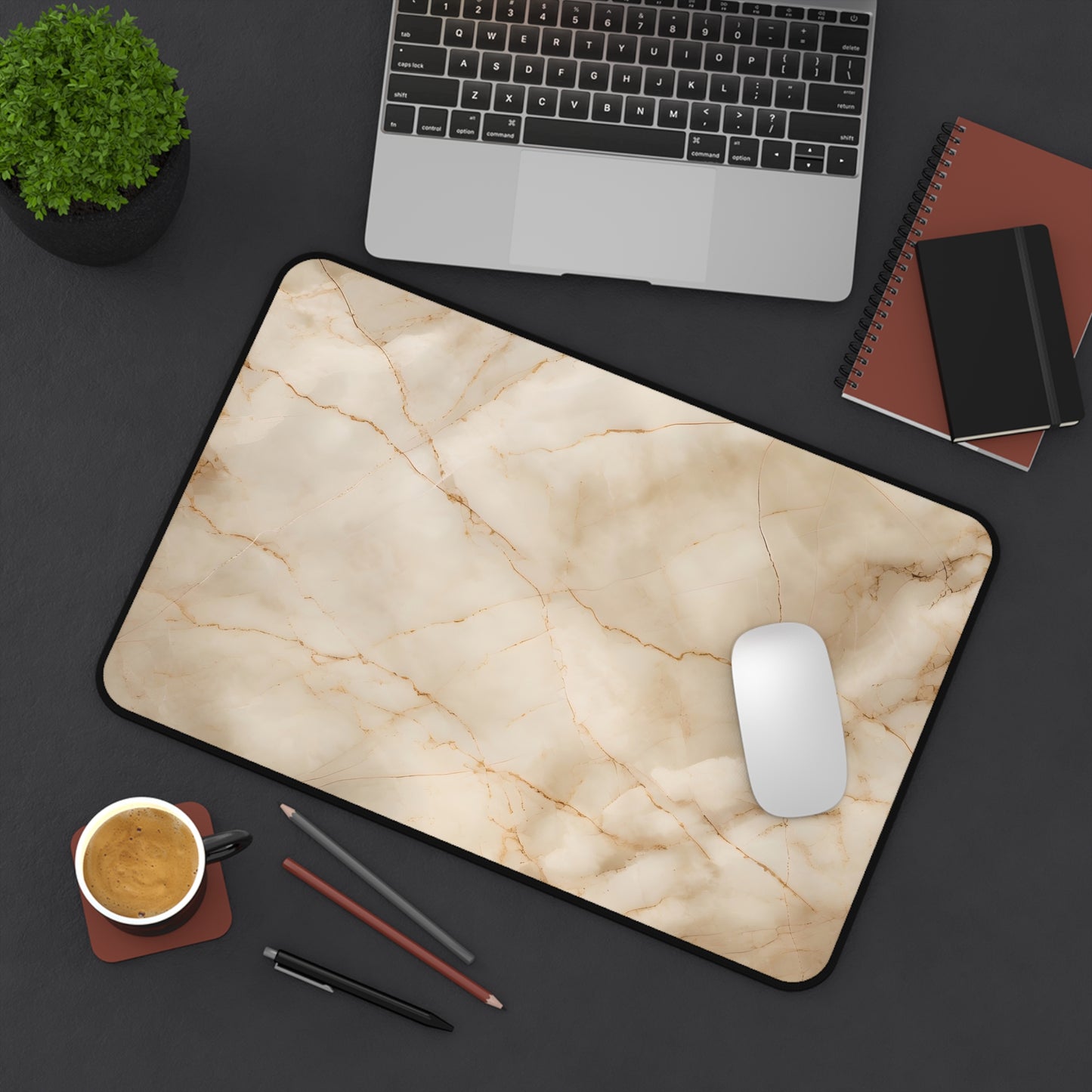 Parchment Mist Designer Desk Mat - Premium Office Desk Pad, 3 Sizes Available, Artistic Workspace Protection