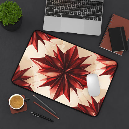 Ruby Compass Designer Desk Mat - Premium Office Desk Pad, 3 Sizes Available, Artistic Workspace Protection