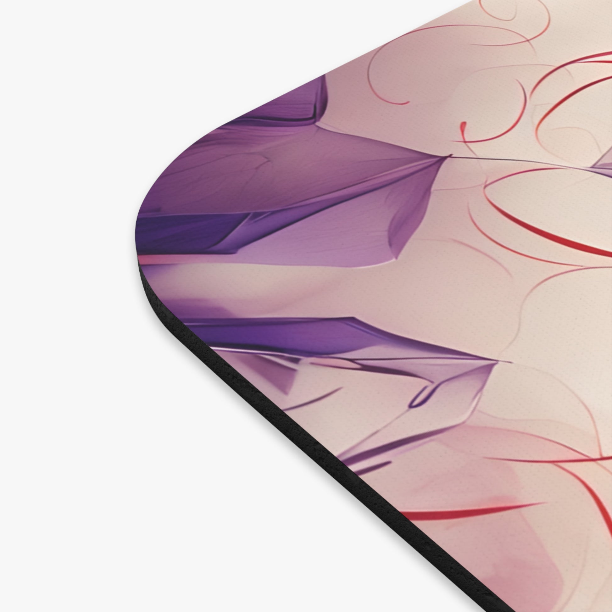 Close-up of Violet Reverie mouse pad showing detailed violet floral print