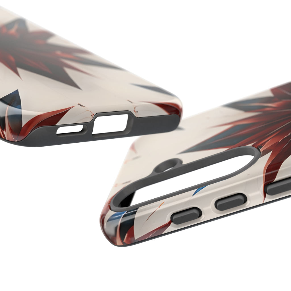 Garnet Starburst - Kaleidoscope Collection Gemstone Floral - Samsung Galaxy S25 Tough Phone Case - Floral Burst Design