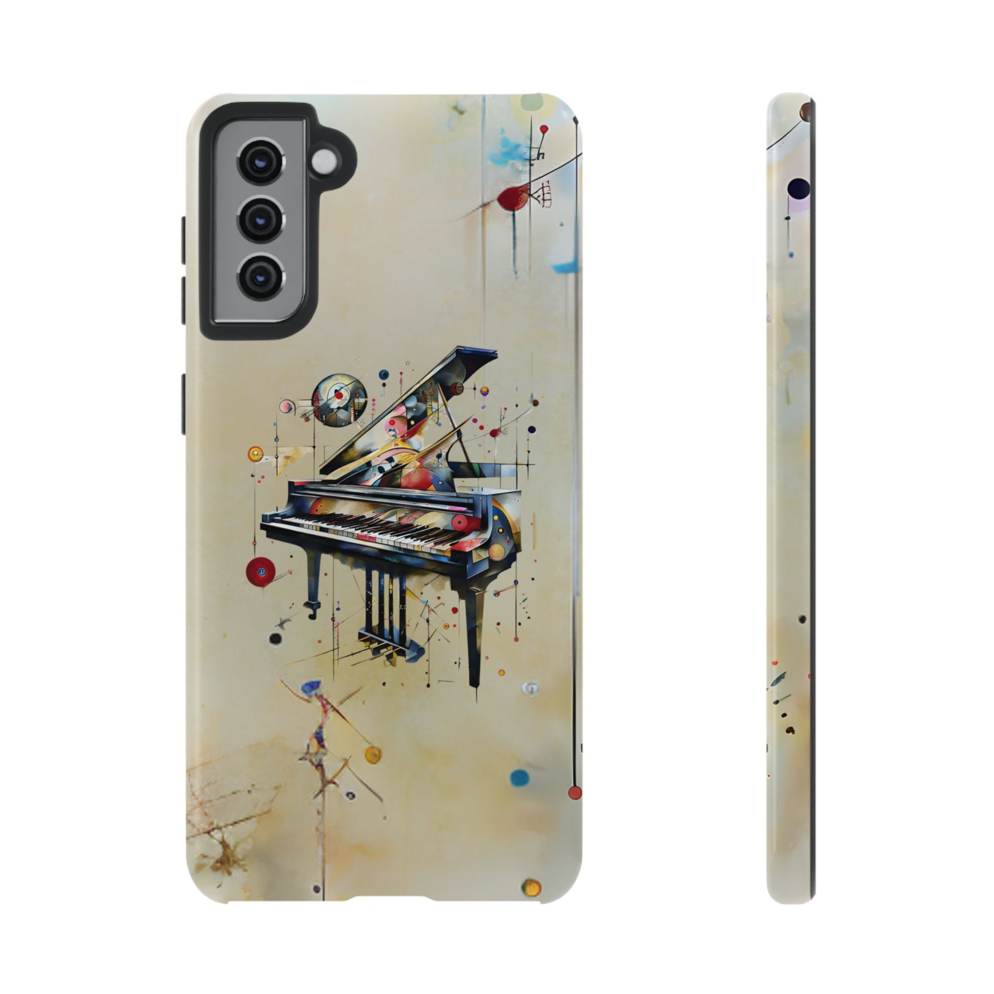 Keys of Imagination Artistic Grand Piano Tough Case for Samsung Galaxy S21 Plus - Shockproof Phone Cover