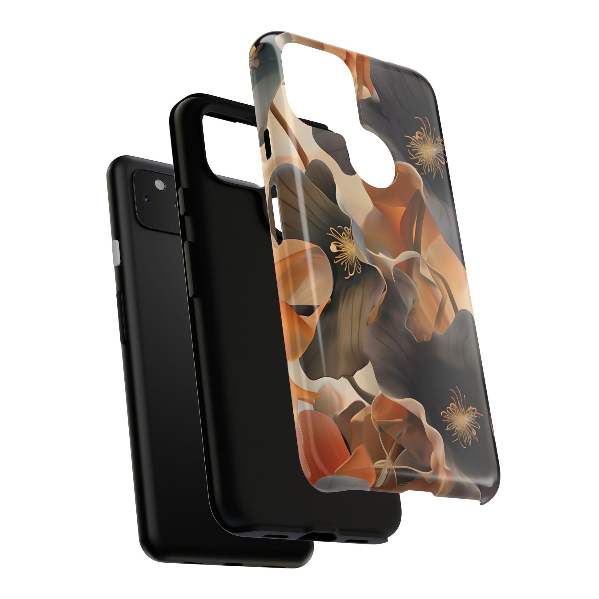 Autumn Ember - Moody Floral Art Google Pixel 4a 5G Tough Phone Case - Warm Earthy Botanical Design