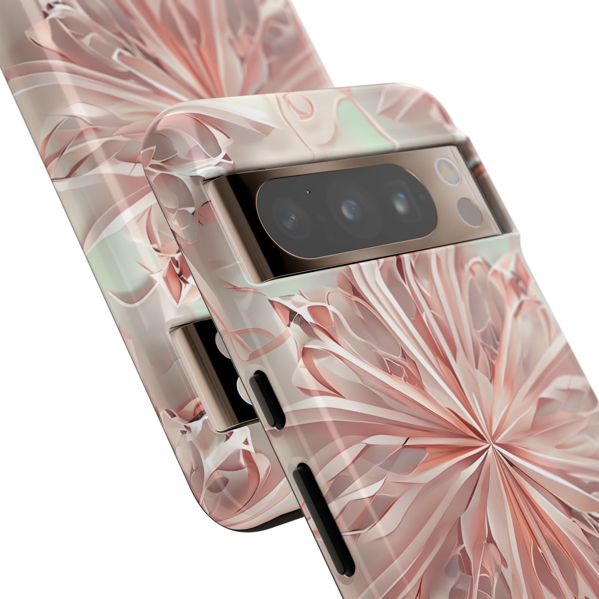 Blush Frost from our Kaleidoscope Collection - Google Pixel 8 Pro tough case - Soft Pink Geometric Floral Design
