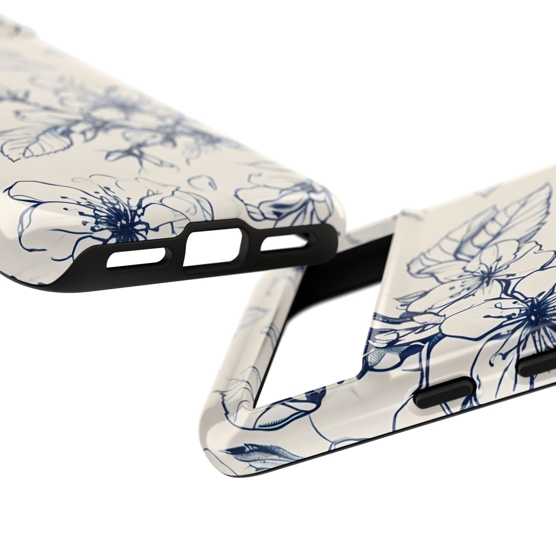 Blossom Sketch - Artistic Blue Floral Google Pixel 8 - Tough Phone Case - Hand-Drawn Botanical Design