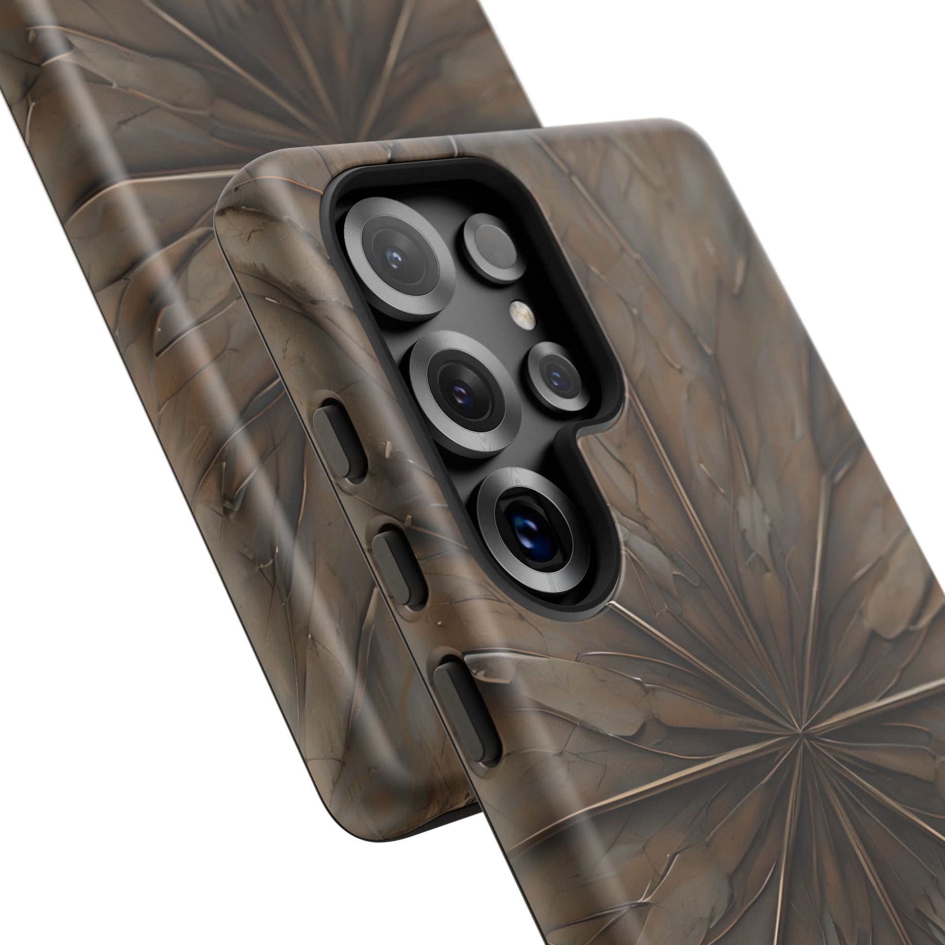 Earthstone Mandala - Kaleidoscope Collection Artistic Taupe Burst - Samsung Galaxy S25 Ultra Tough Phone Case