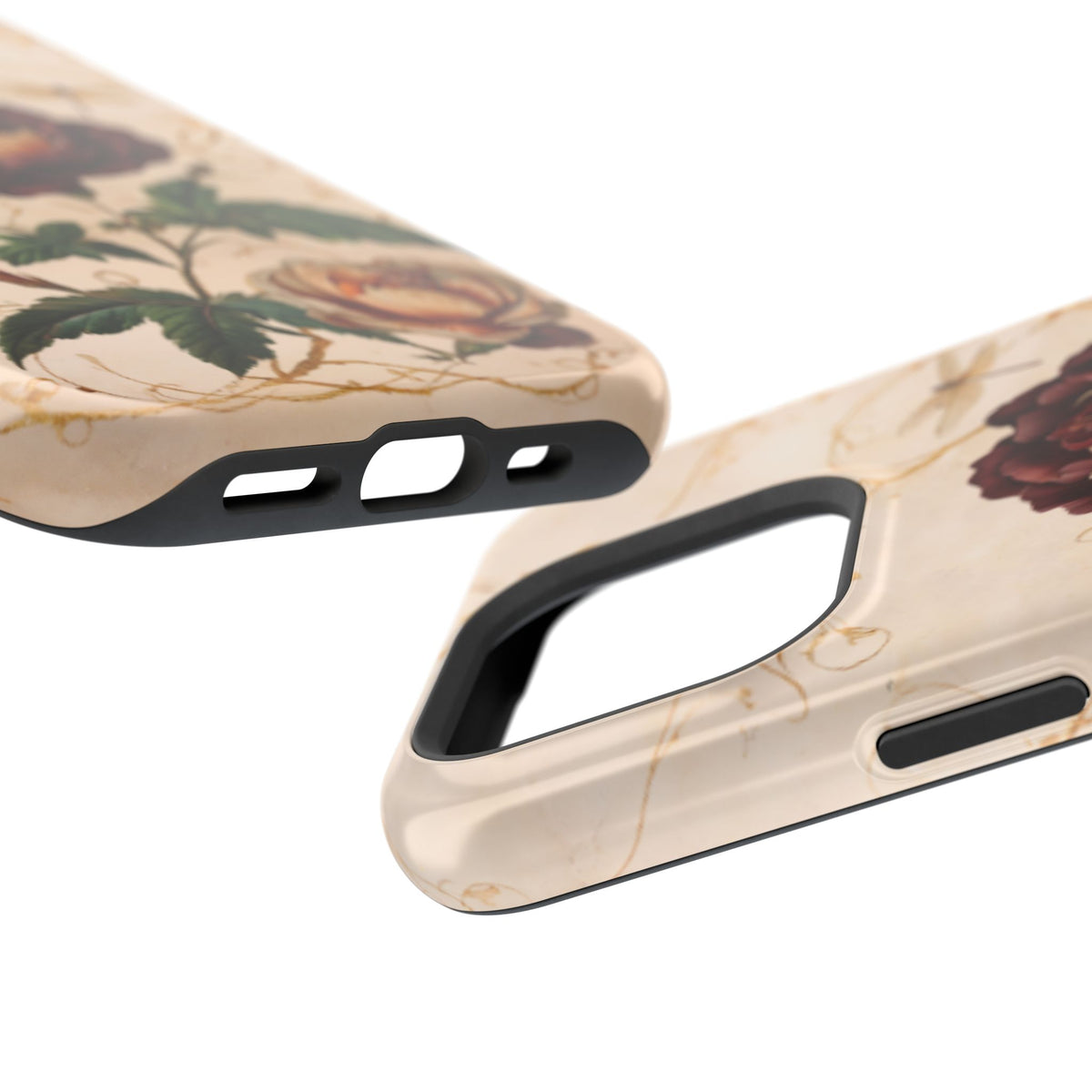 Vintage Burgundy Rose iPhone MagSafe Case