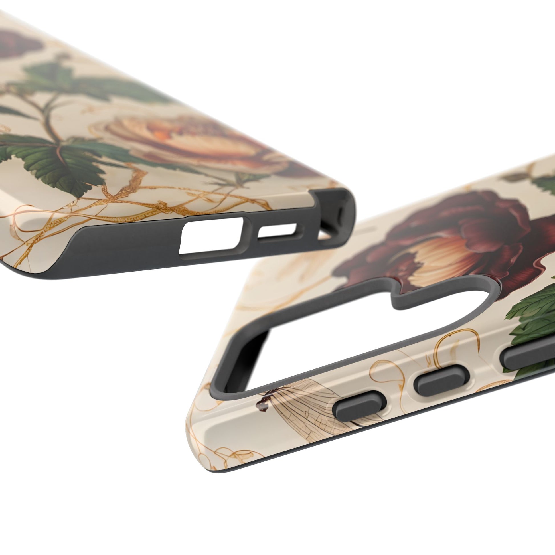 Vintage Burgundy Rose - Elegant Floral Samsung Galaxy S25 Ultra Phone Case - Classic Painterly Rose Design
