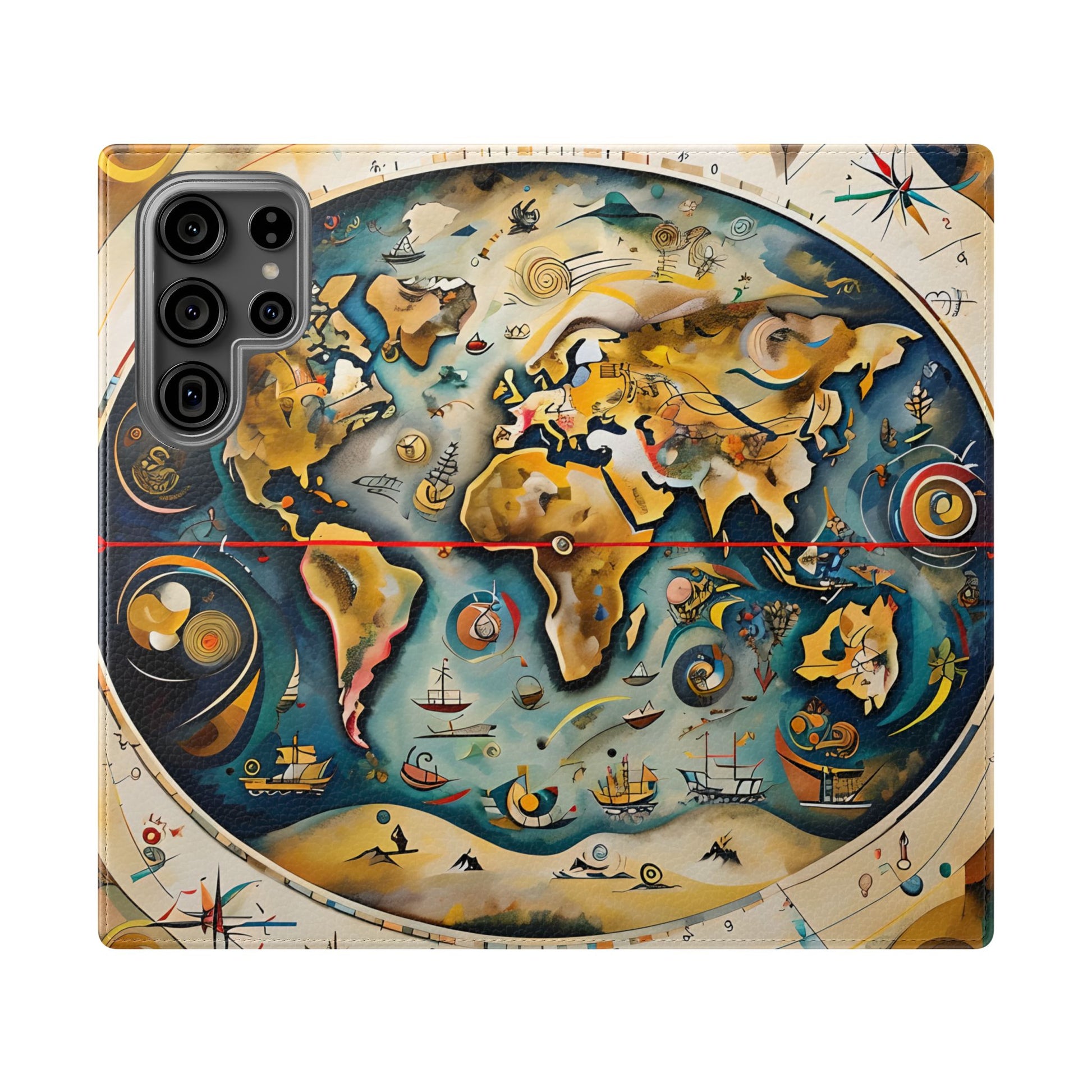 Celestial Map - Vintage-Inspired Phone Wallet Case for Samsung Galaxy S23 Ultra
