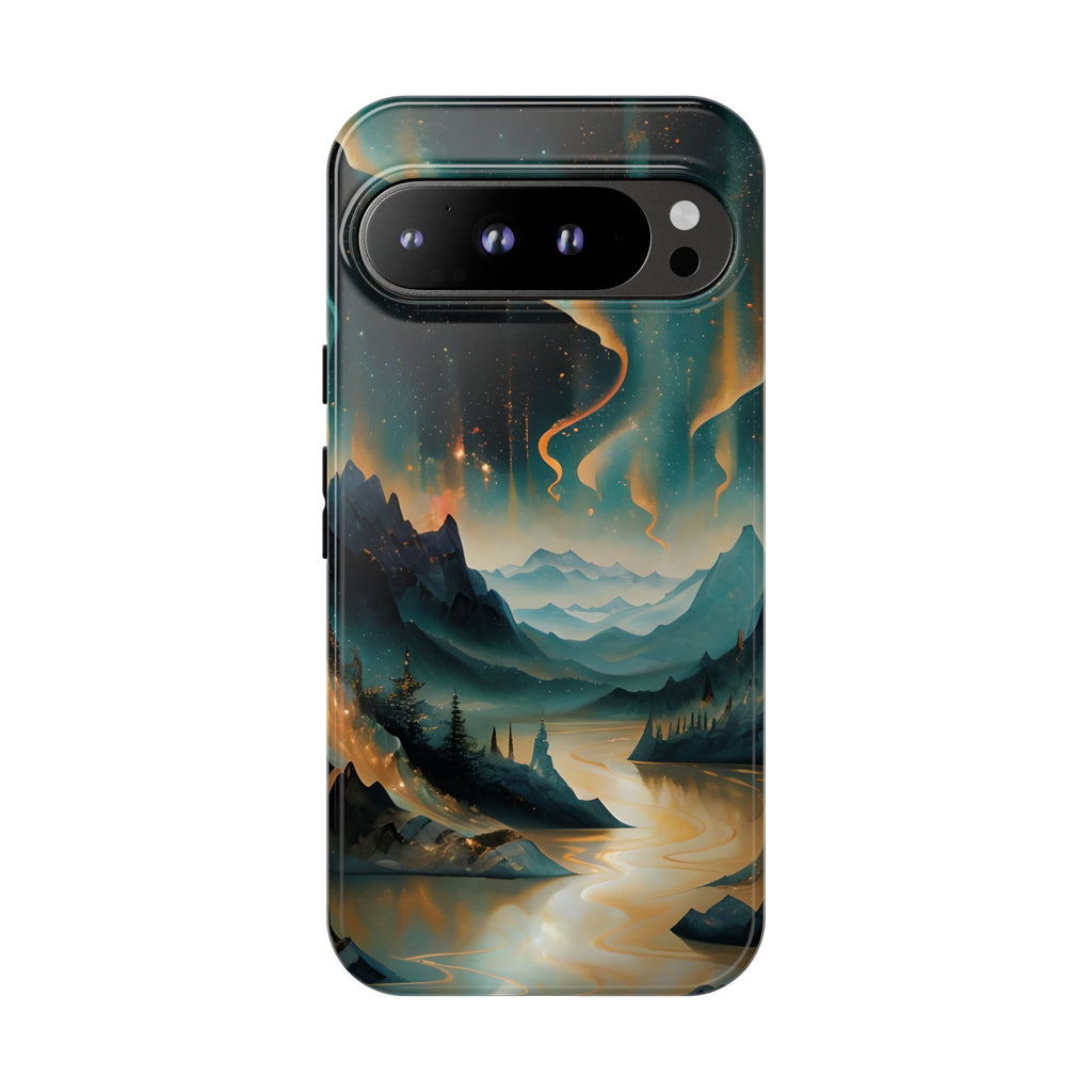 Aurora Dreamscape Tough Case for Google Pixel 9 Pro XL - Northern Lights Artistic Shockproof Cover, Elegant Protective Phone Case
