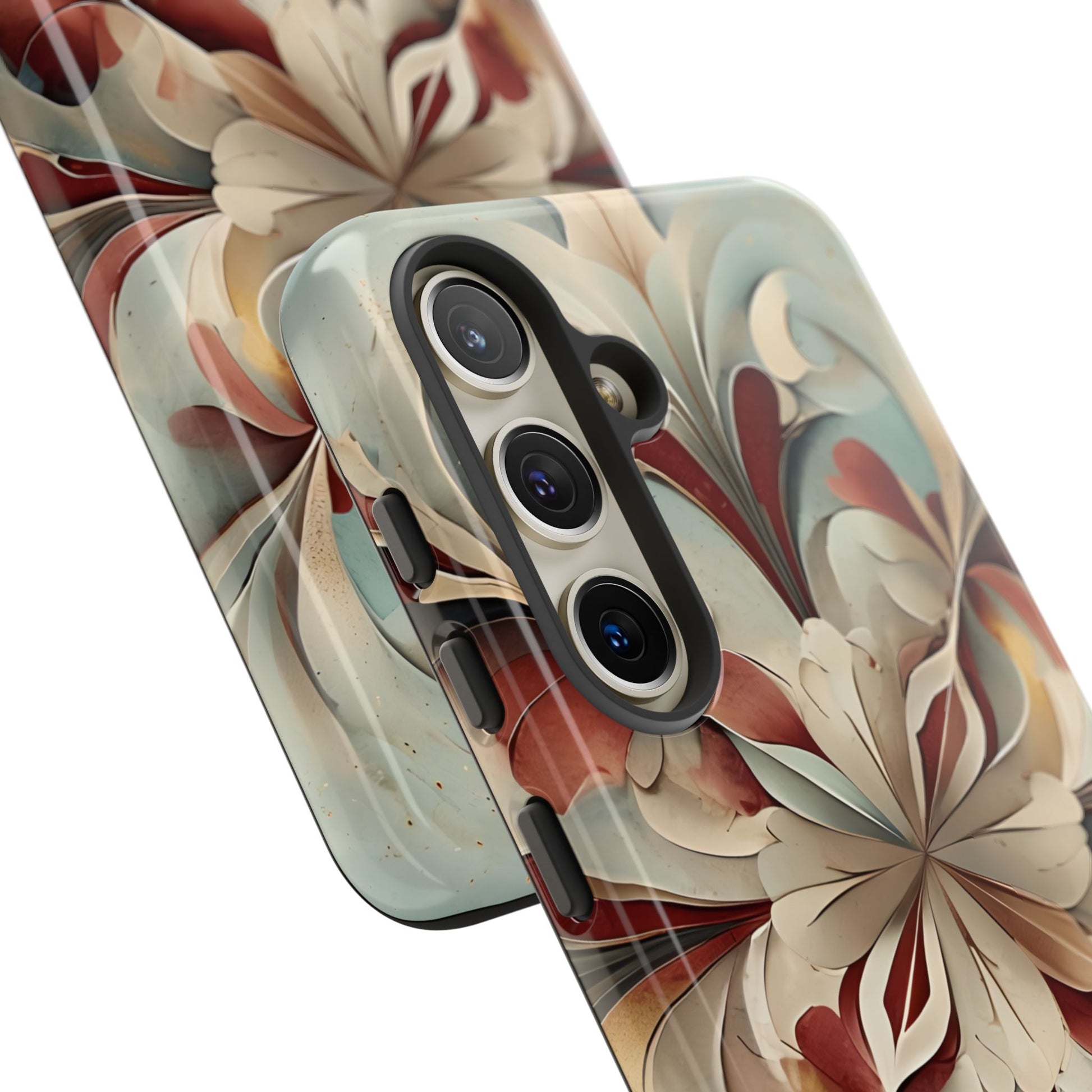 Vintage Baroque Blossom - Ornate Floral Art Samsung Galaxy S24 Tough Phone Case - Elegant Baroque-Inspired Design