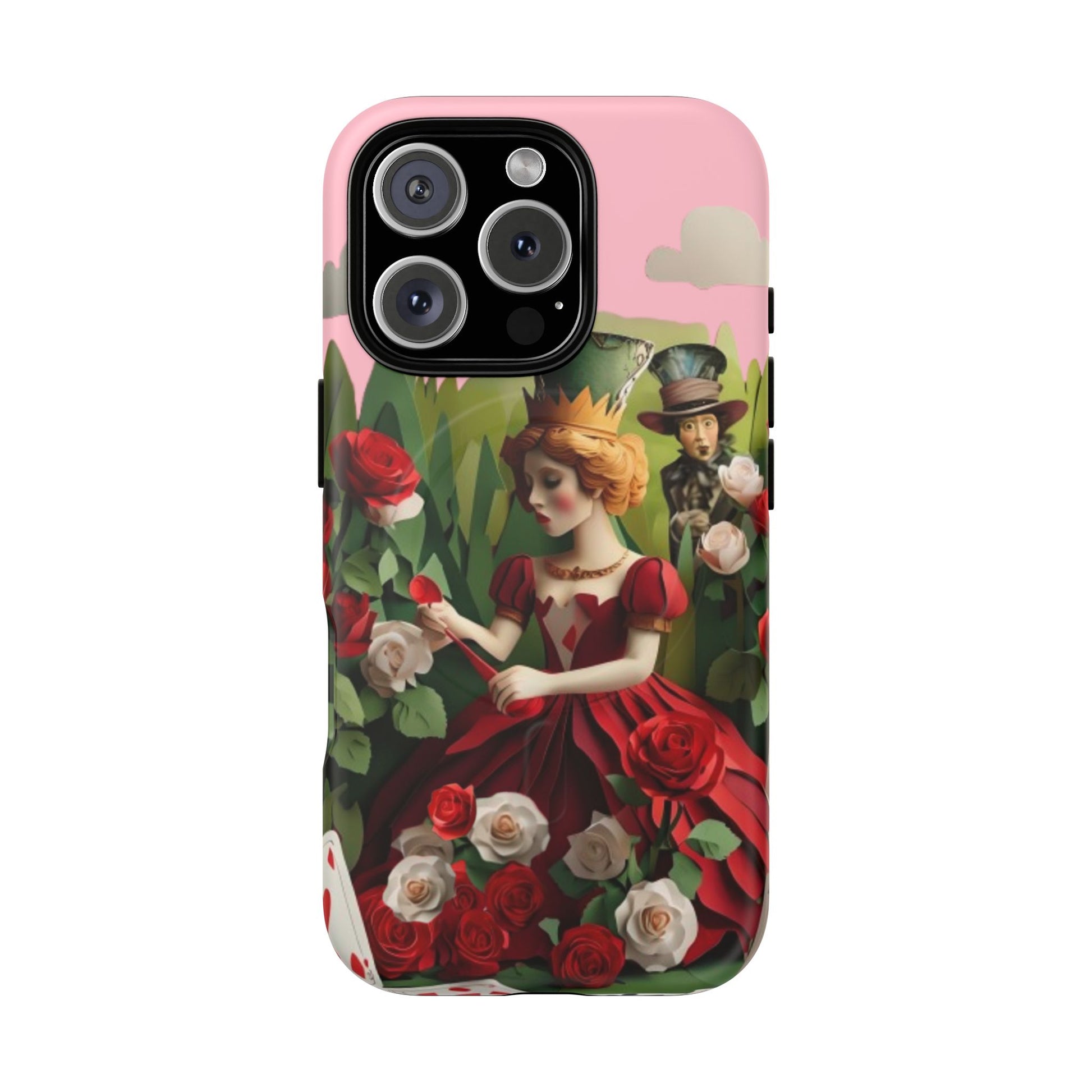 Regal Rose Court - iPhone 16 Pro MagSafe Phone Case - Whimsical Fantasy Floral Design
