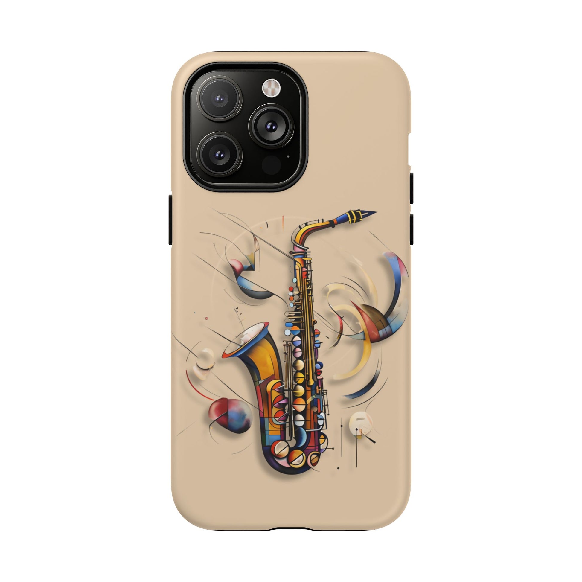 Brass Rhapsody Artistic Saxophone Music iPhone 14 Pro Max MagSafe Case