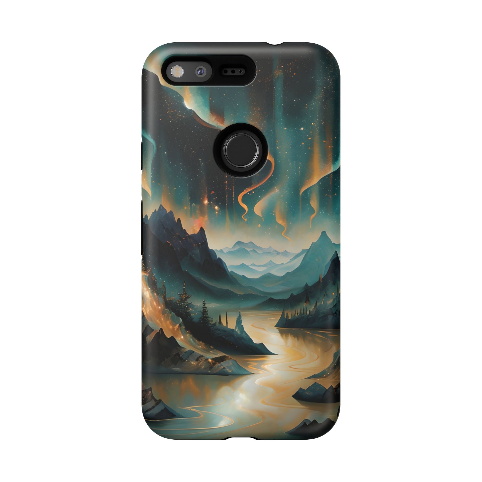 Aurora Dreamscape Tough Case for Google Pixel - Northern Lights Artistic Shockproof Cover, Elegant Protective Phone Case