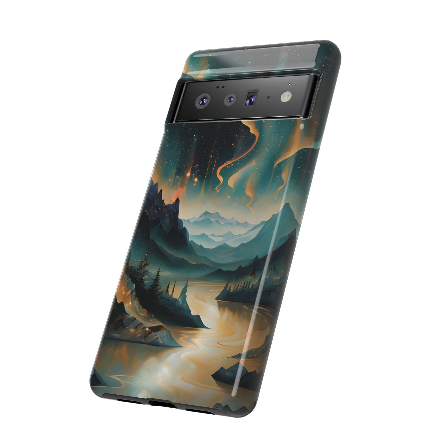 Aurora Dreamscape Tough Case for Google Pixel - Northern Lights Artistic Shockproof Cover, Elegant Protective Phone Case