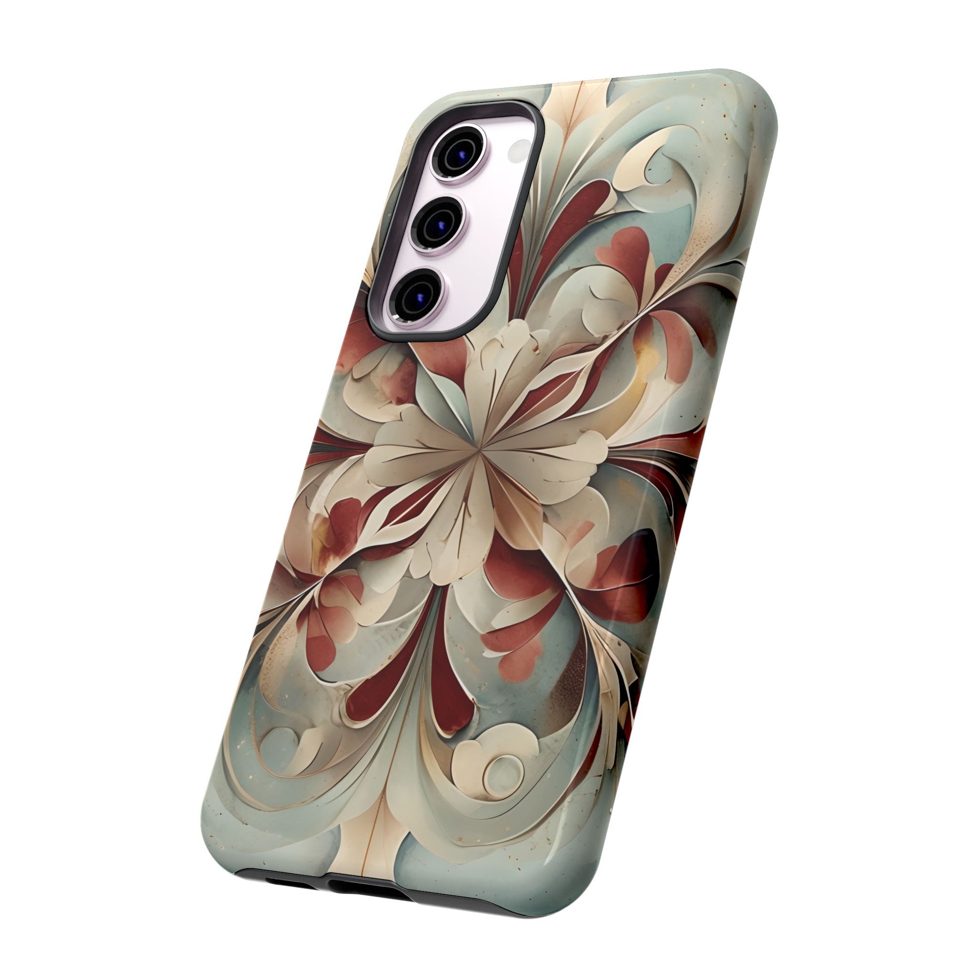 Vintage Baroque Blossom - Ornate Floral Art Samsung Galaxy S23 Plus Tough Phone Case - Elegant Baroque-Inspired Design