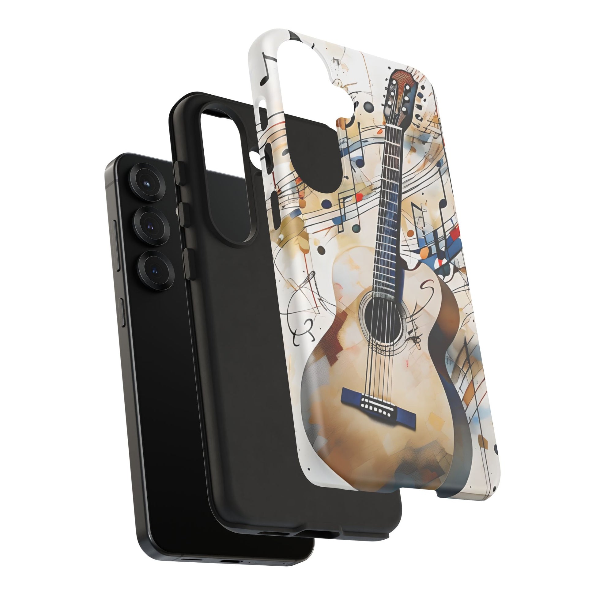 Strum and Flow Acoustic Guitar Art Tough Case for Samsung Galaxy S25- Shockproof Phone Cover