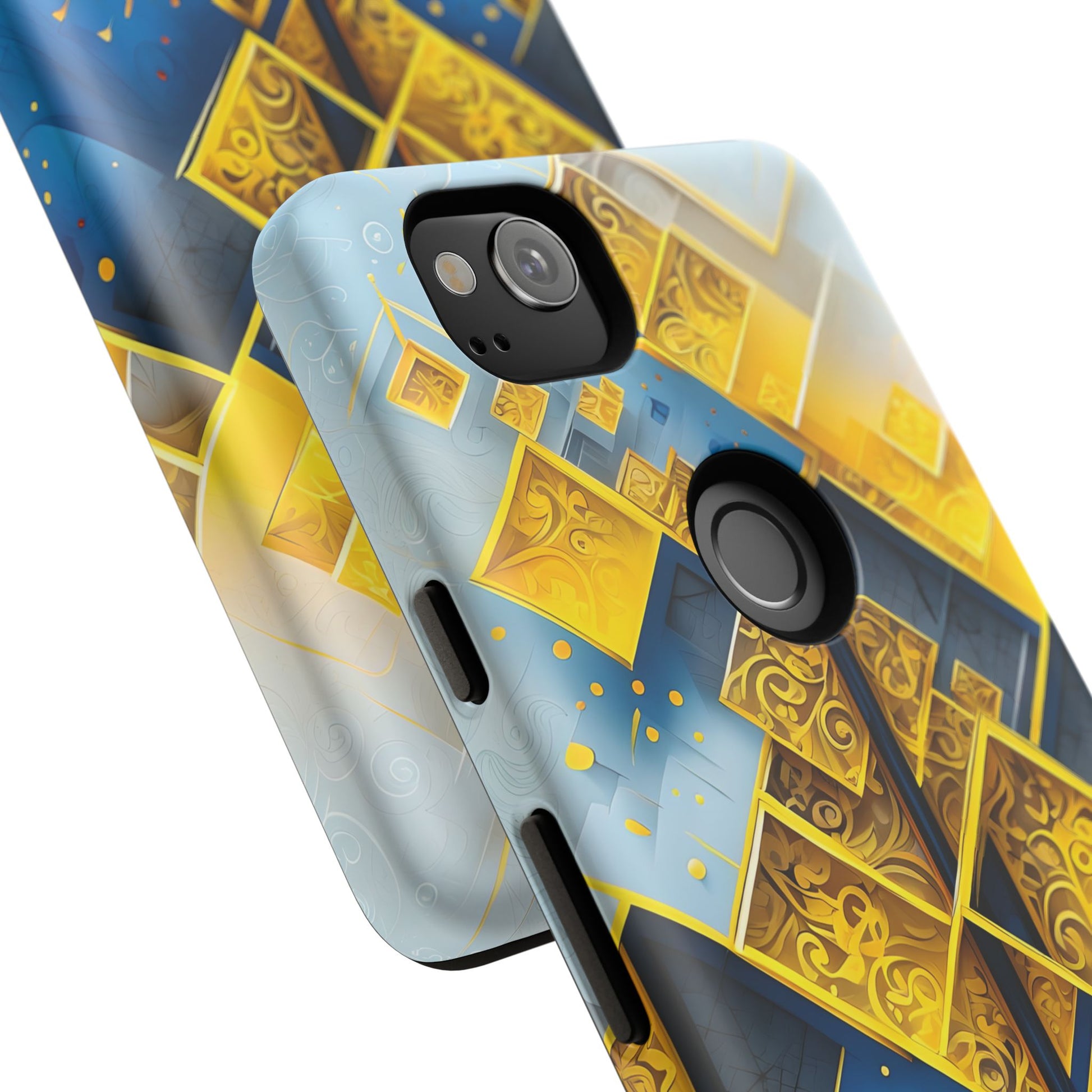Golden Ascent Luxe Geometric Google Pixel 2 Tough Case - Elegant Abstract Gold Design