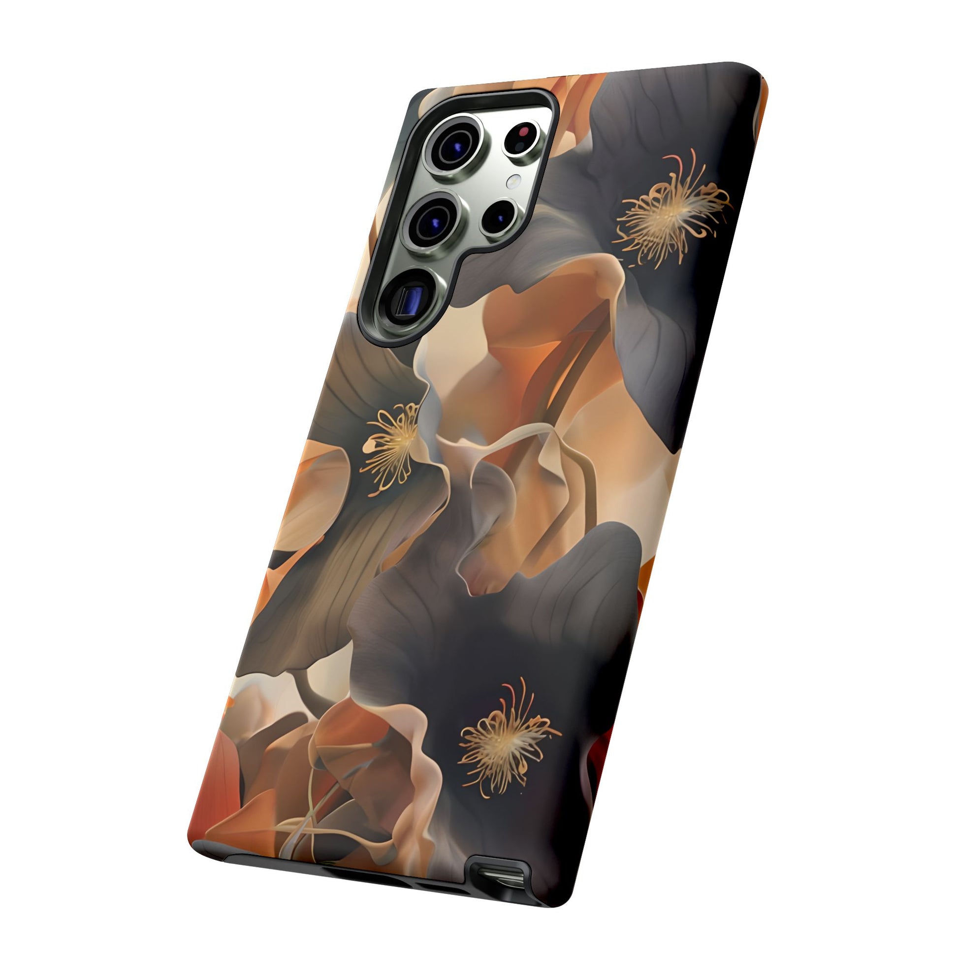 Autumn Ember - Moody Floral Art Samsung Galaxy S23 Ultra Tough Phone Case - Warm Earthy Botanical Design