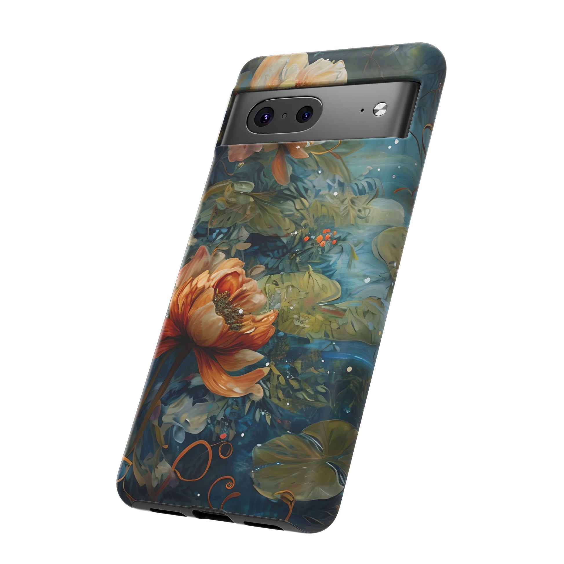 Waterlily Nocturne Tough Case for Google Pixel 7- Premium Artistic Shockproof Cover, Elegant Protective Phone Case