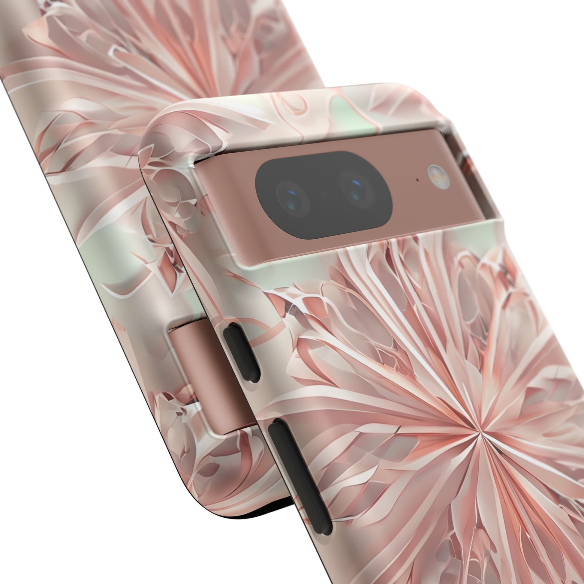 Blush Frost from our Kaleidoscope Collection - Google Pixel 8 tough case - Soft Pink Geometric Floral Design