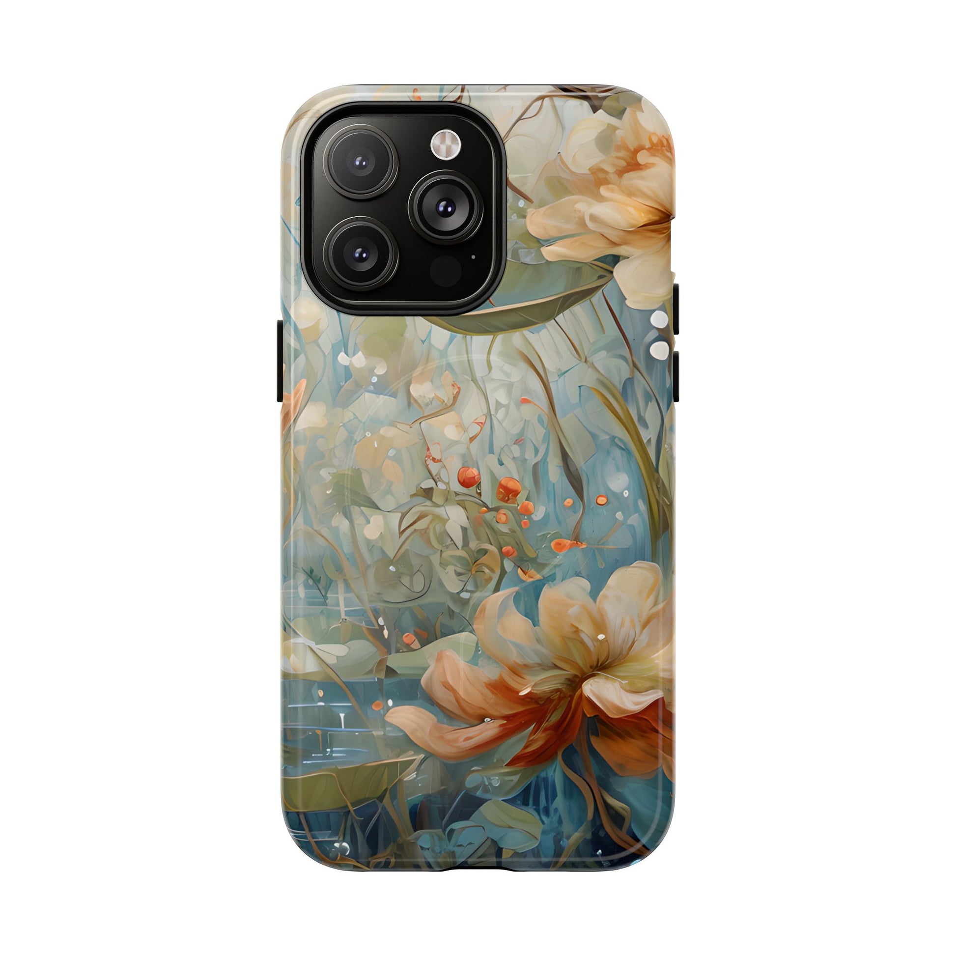 Waterlily Dreamscape - Artistic Floral iPhone 14 Pro Max MagSafe Phone Case -Waterlily & Lotus Design