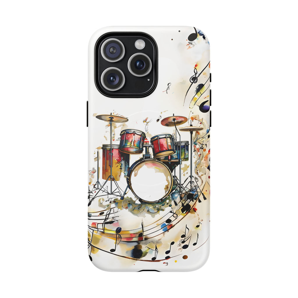 Beatline Abstract Drums & Music Notes iPhone 15 Pro Max MagSafe Case