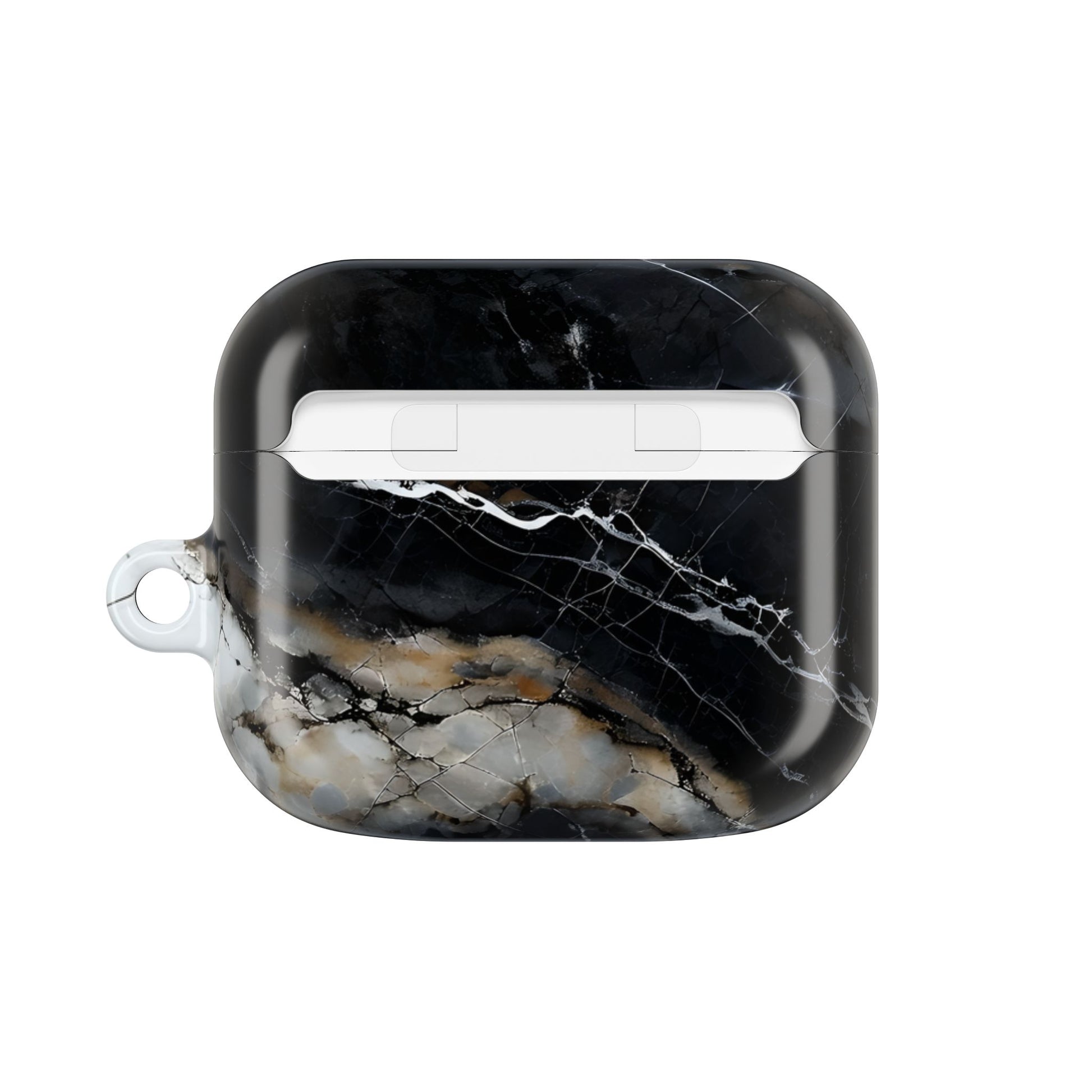 Obsidian Vein AirPod Case - Black Marble Earbud Cover for Gen 1, 2, 3, Pro Gen 1 & 2