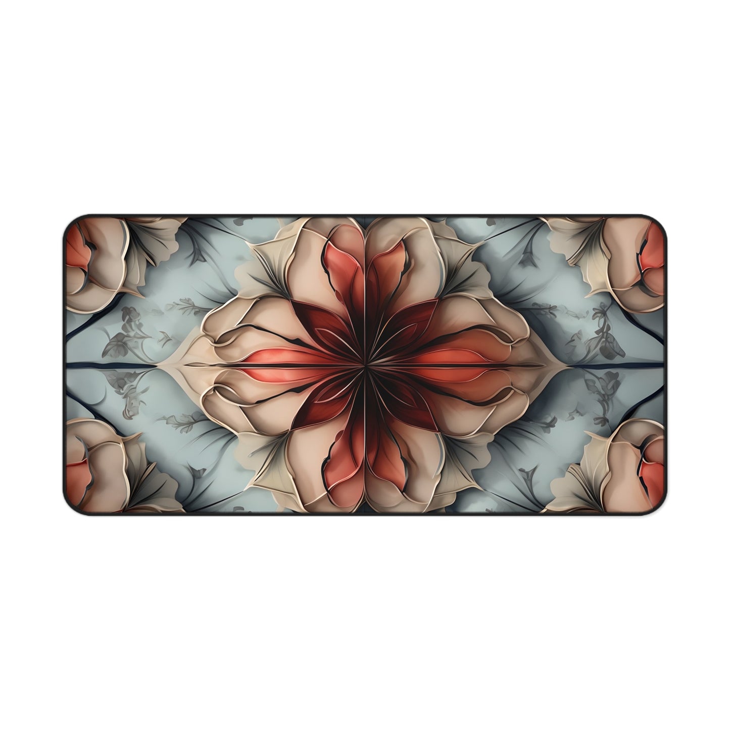 Ember Bloom Desk Mat - Premium Office Desk Pad, 3 Sizes Available, Artistic Workspace Protection