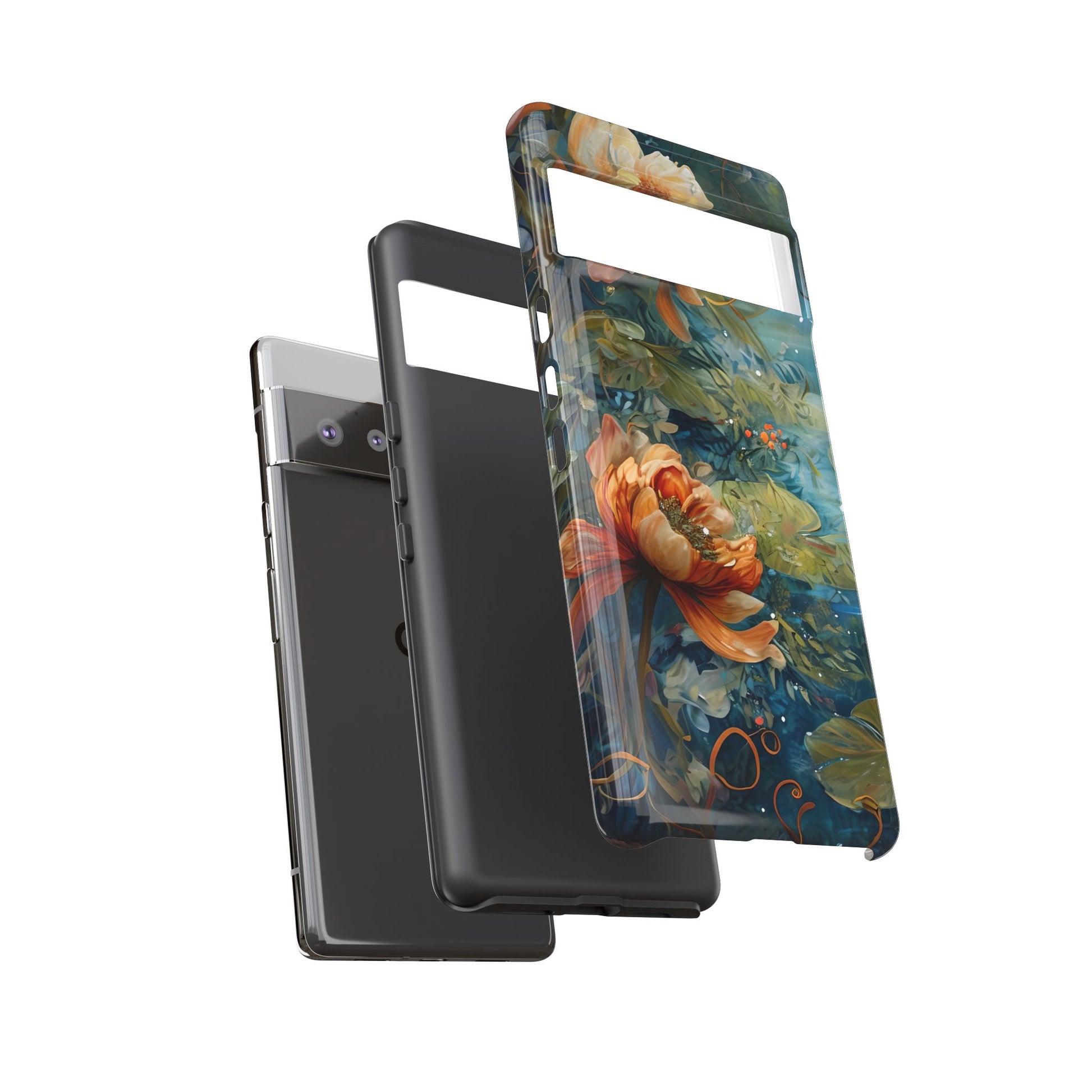 Waterlily Nocturne Tough Case for Google Pixel 6 Pro - Premium Artistic Shockproof Cover, Elegant Protective Phone Case