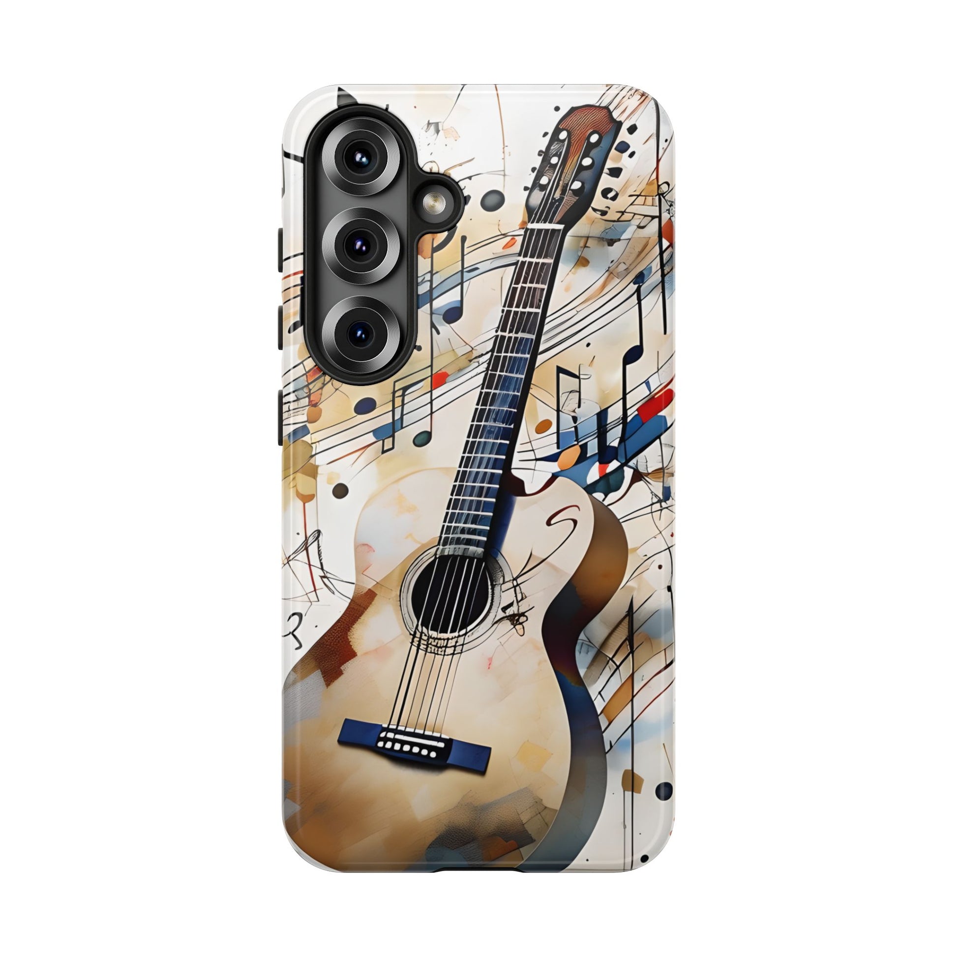 Strum and Flow Acoustic Guitar Art Tough Case for Samsung Galaxy S25- Shockproof Phone Cover