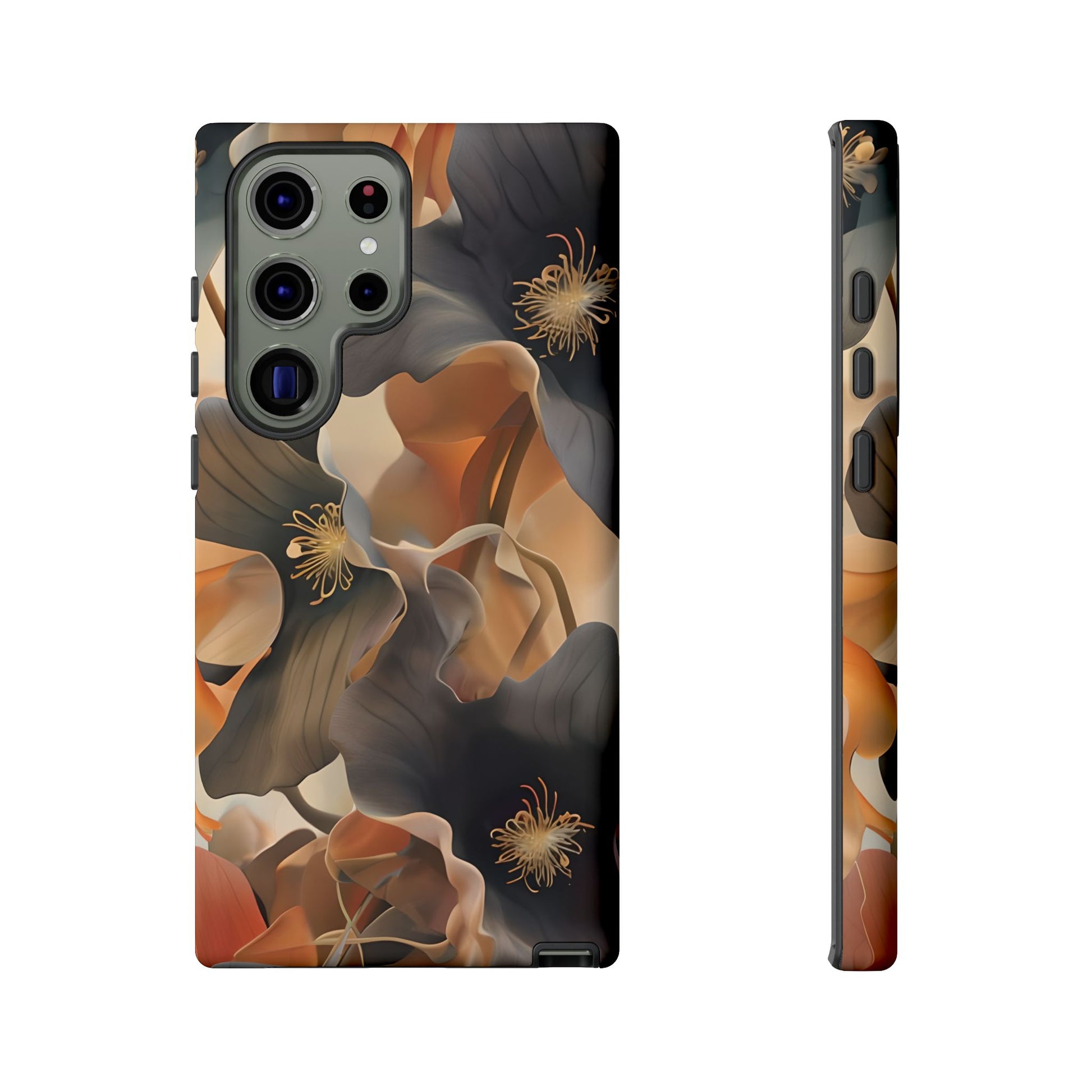Autumn Ember - Moody Floral Art Samsung Galaxy S23 Ultra Tough Phone Case - Warm Earthy Botanical Design