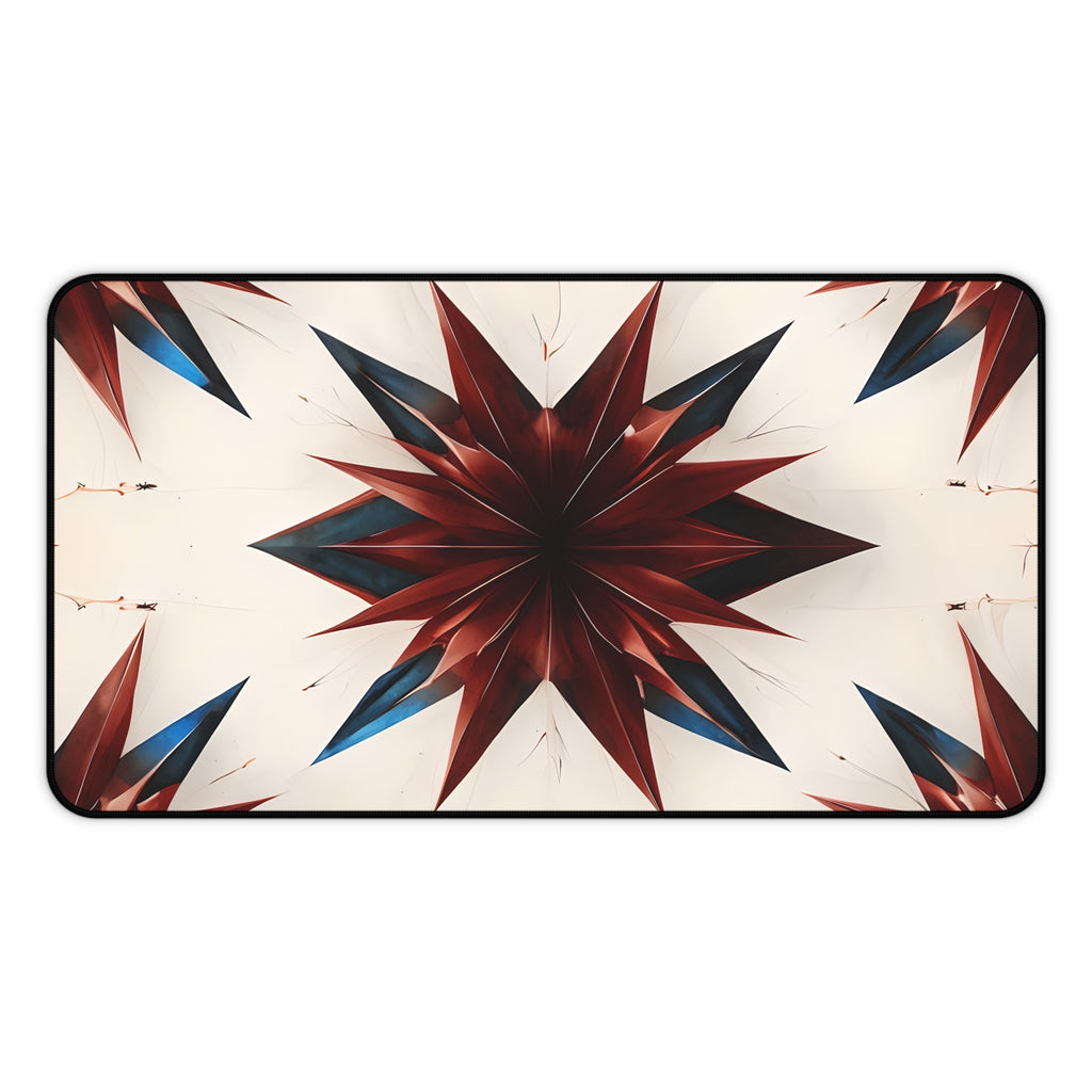 Garnet Starburst Desk Mat - Premium Office Desk Pad, 3 Sizes Available, Artistic Workspace Protection