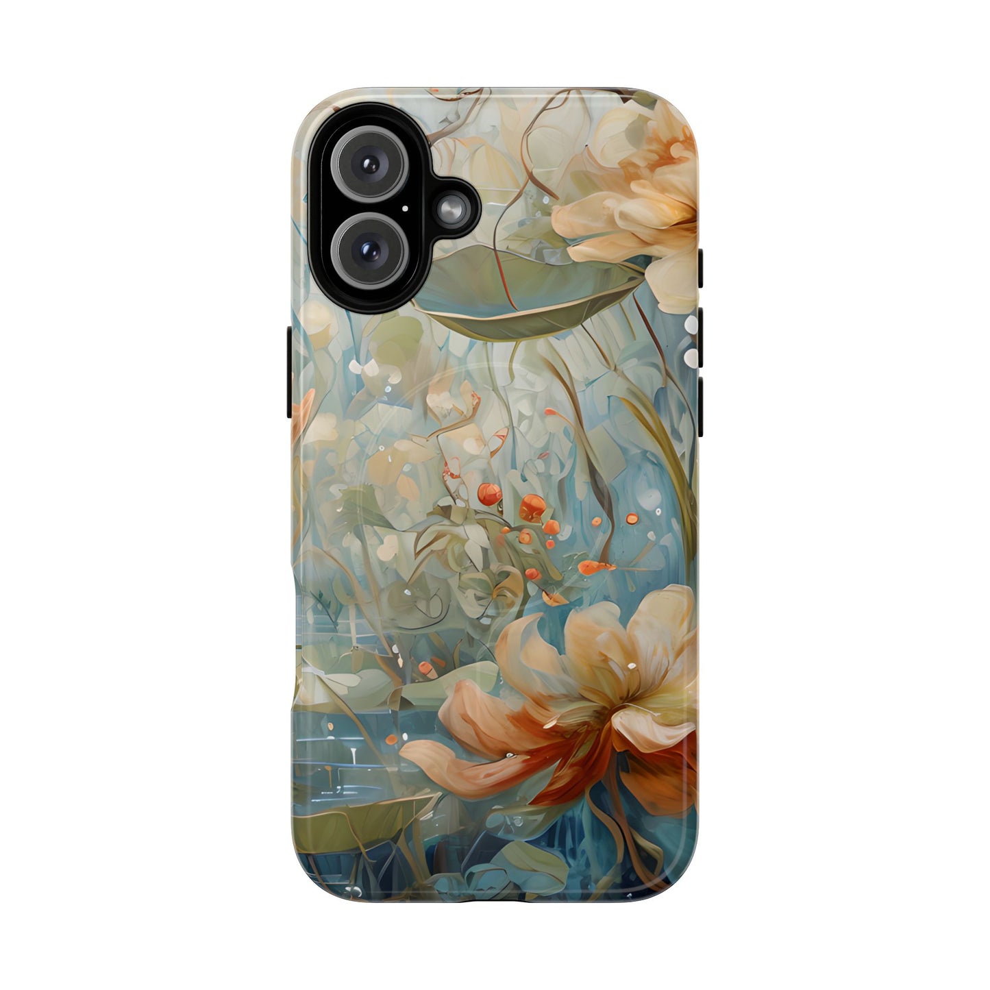 Waterlily Dreamscape - Artistic Floral iPhone MagSafe Phone Case -Waterlily & Lotus Design