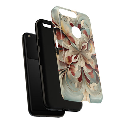 Vintage Baroque Blossom - Ornate Floral Art Google Pixel Tough Phone Case - Elegant Baroque-Inspired Design