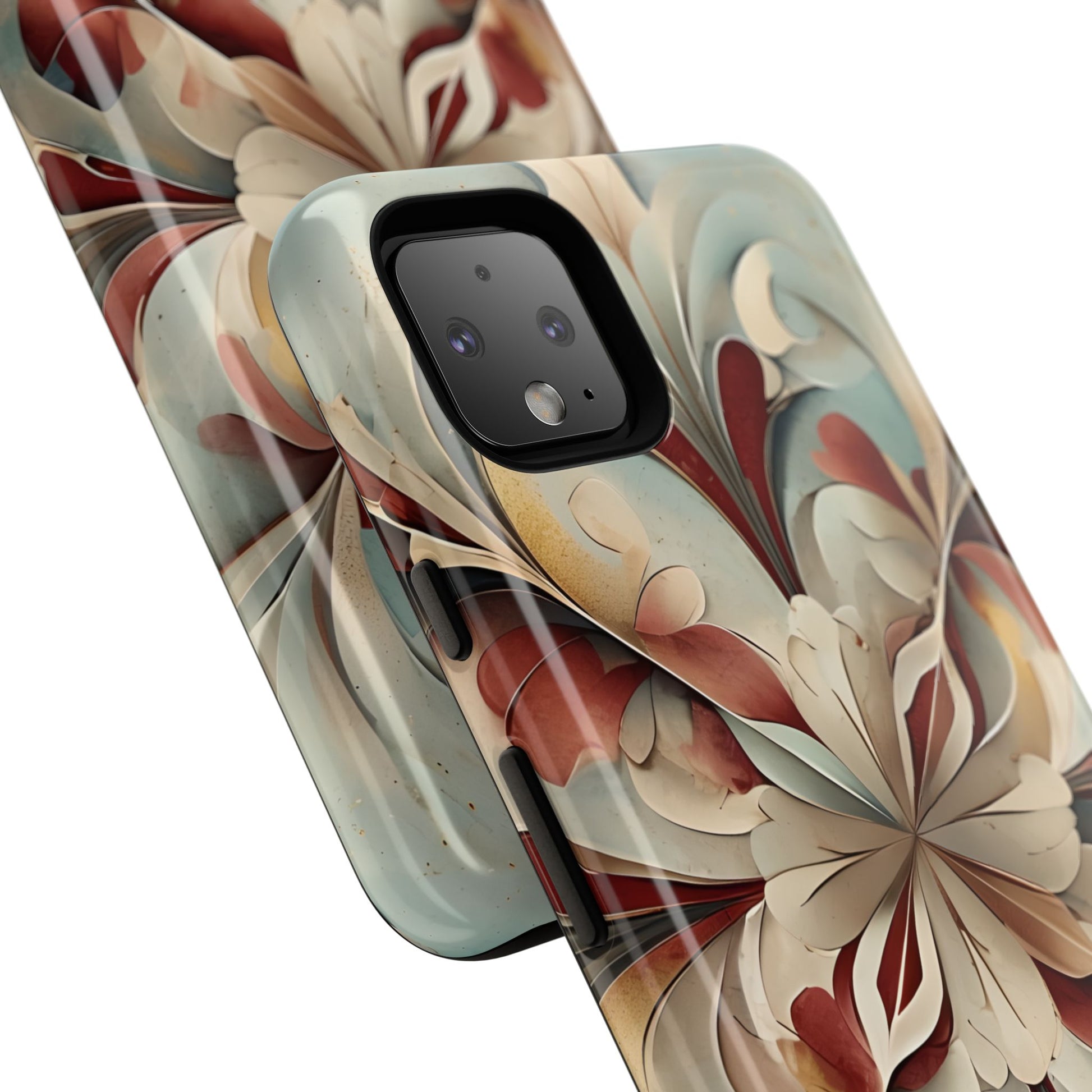 Vintage Baroque Blossom - Ornate Floral Art Google Pixel 4XL Tough Phone Case - Elegant Baroque-Inspired Design
