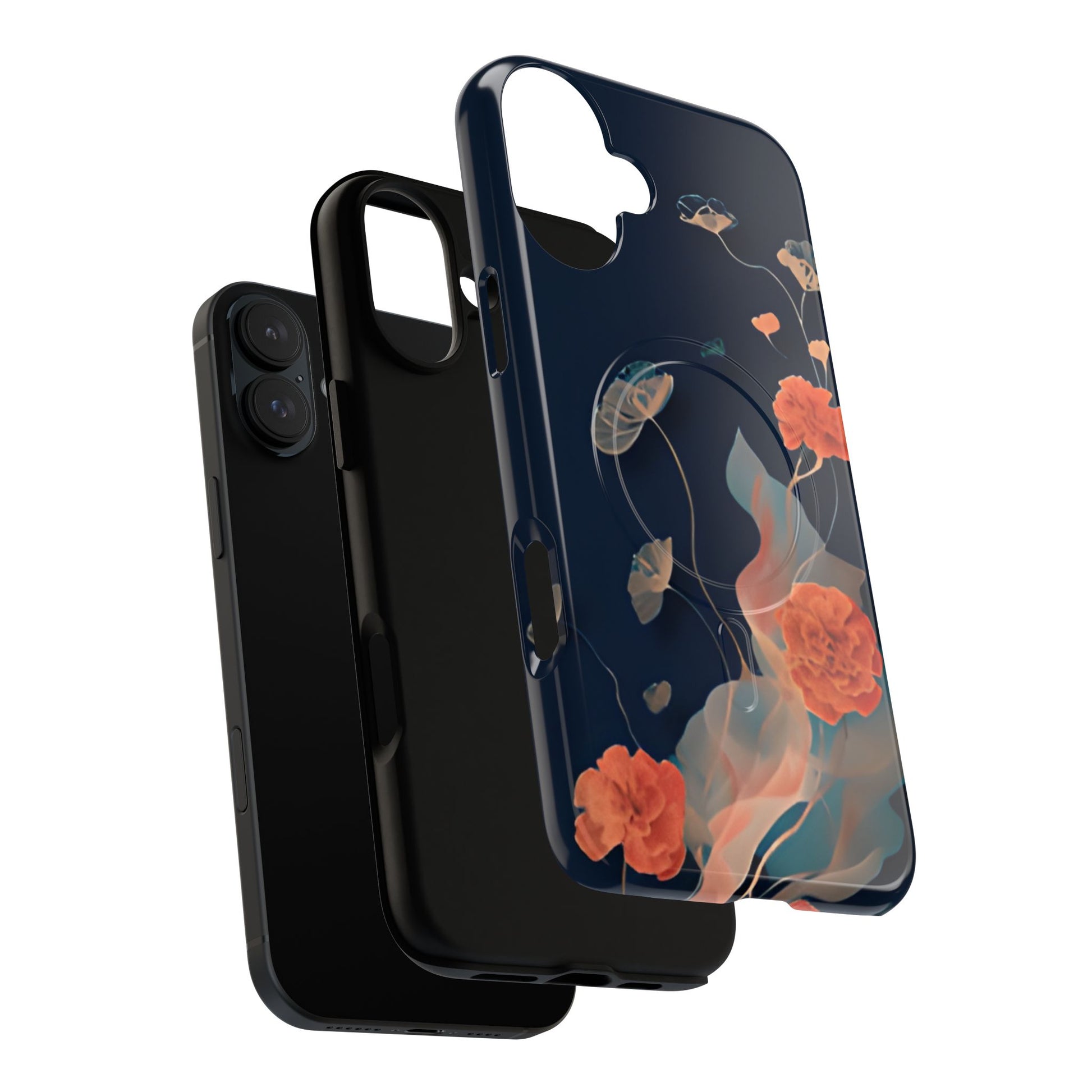 Lotus Reverie - Elegant Artistic Floral iPhone 16 Plus MagSafe Phone Case - Painterly Lotus Blossom Design