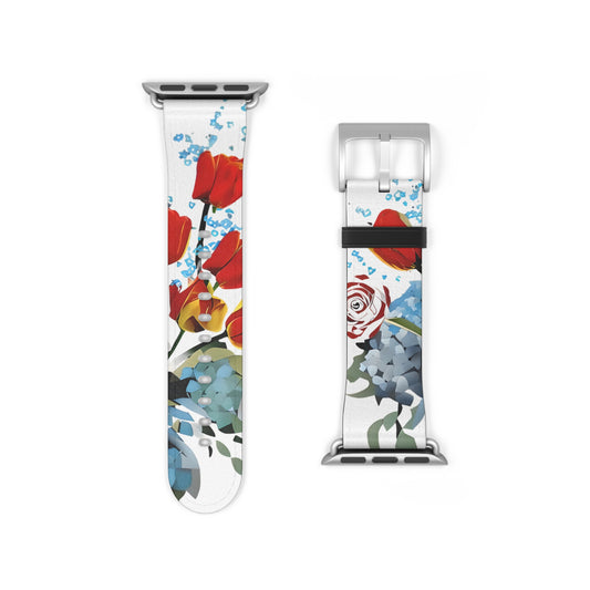 Bouquet Brilliance Apple Watch Band Strap - Bold Colorful Abstract Floral design