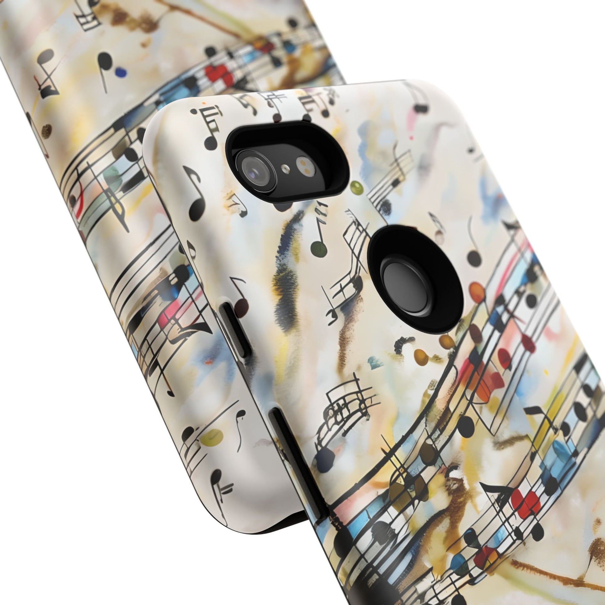 Melodic Flow Abstract Music Notes Tough Case for Google Pixel 3XL - Shockproof Phone Cover