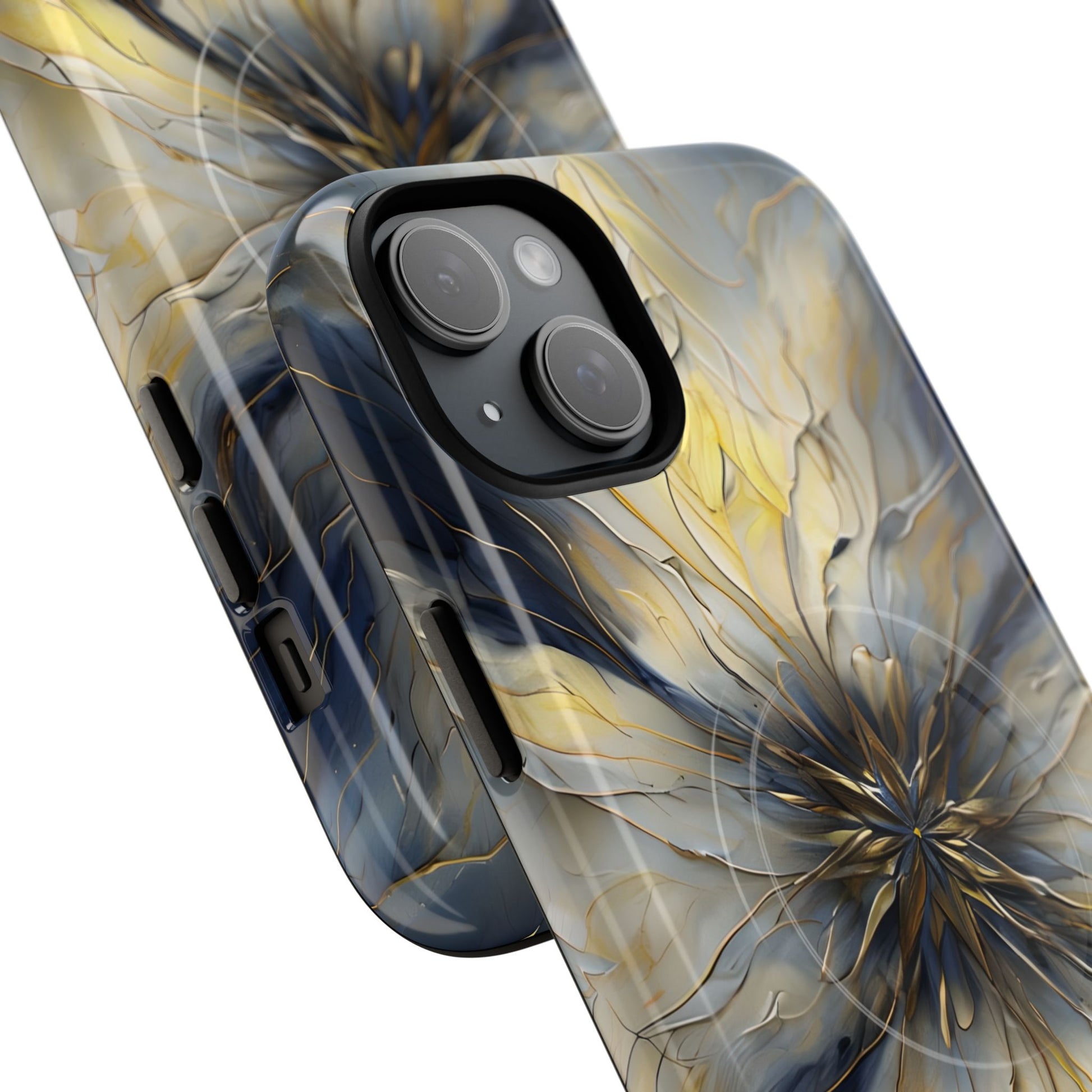 Luxury Luminous Petal MagSafe iPhone 15 Plus- Designer Shockproof Cover