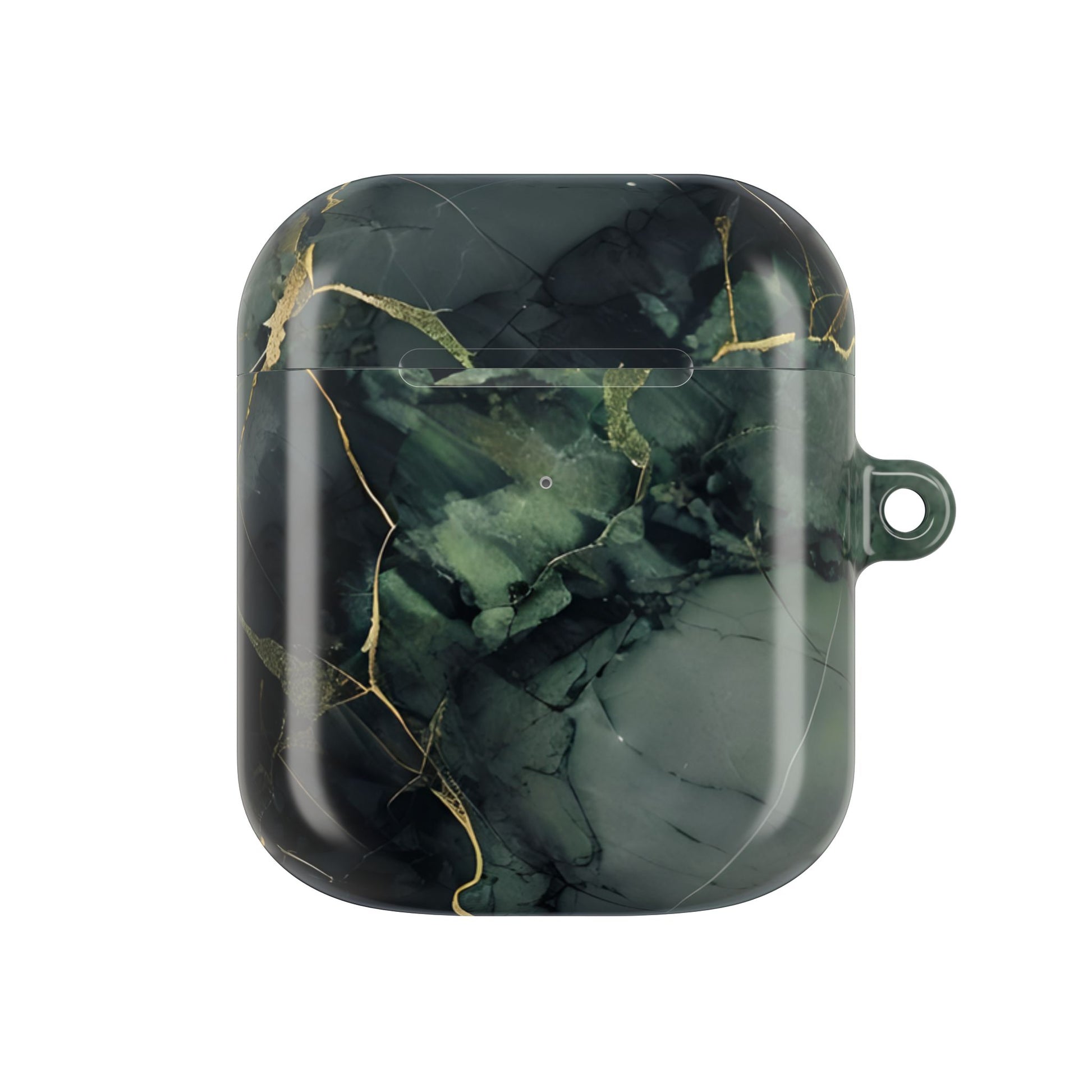 Verdant Vein AirPod Case - Green Marble Earbud Cover for Gen 1, 2, 3, Pro Gen 1 & 2
