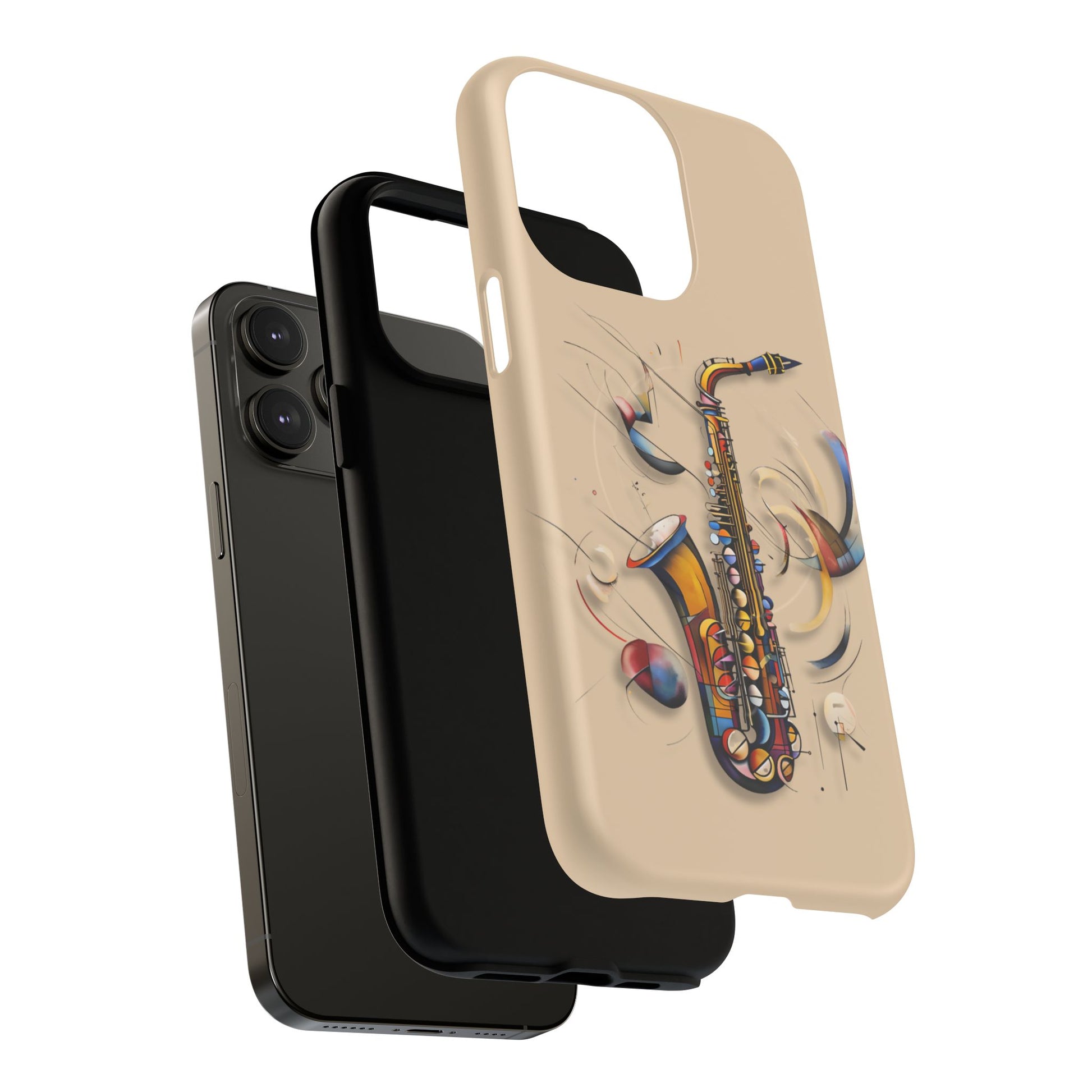 Brass Rhapsody Artistic Saxophone Music iPhone 14 Pro Max MagSafe Case