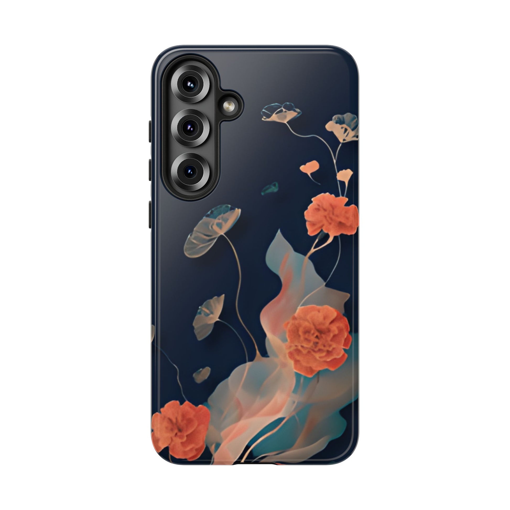 Lotus Reverie - Elegant Artistic Floral Samsung Galaxy S25 Plus Tough Phone Case - Painterly Lotus Blossom Design