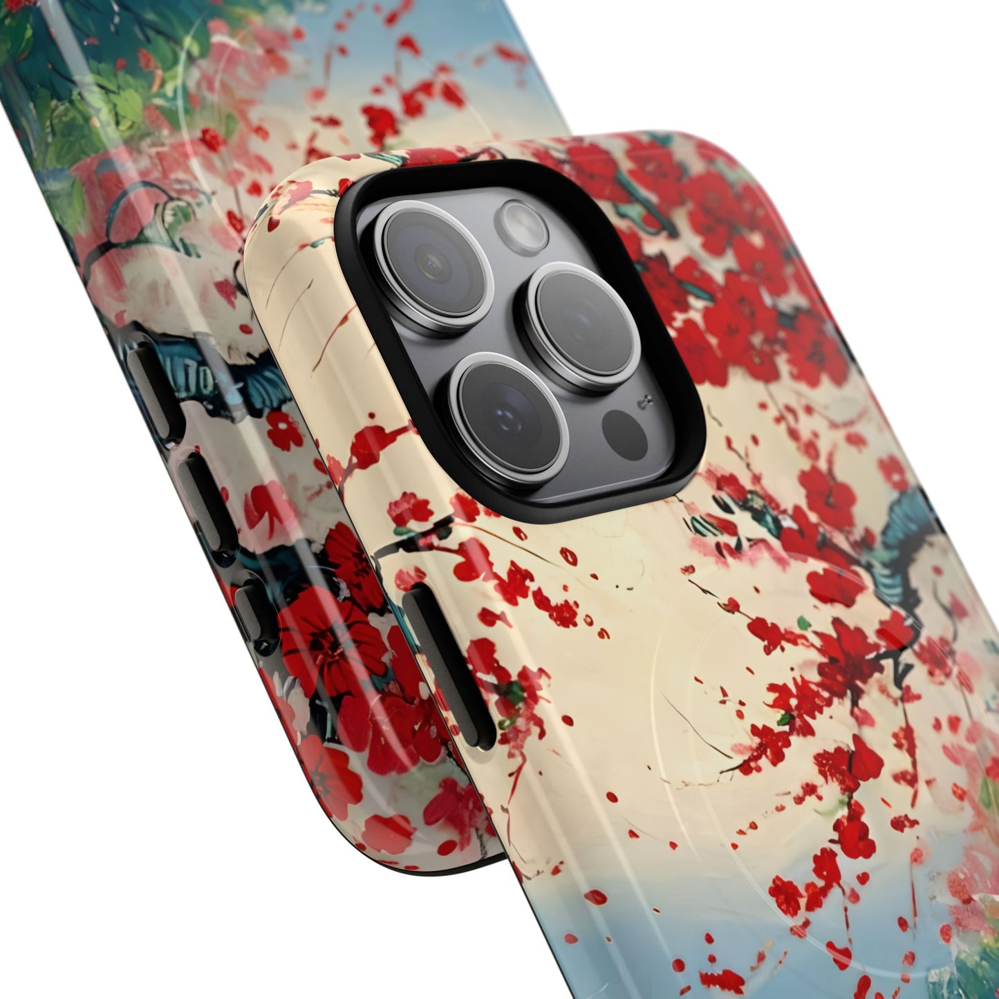 Crimson Blossom Lake iPhone MagSafe Case