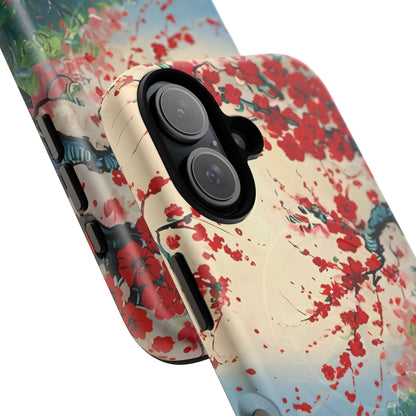 Crimson Blossom Lake iPhone MagSafe Case