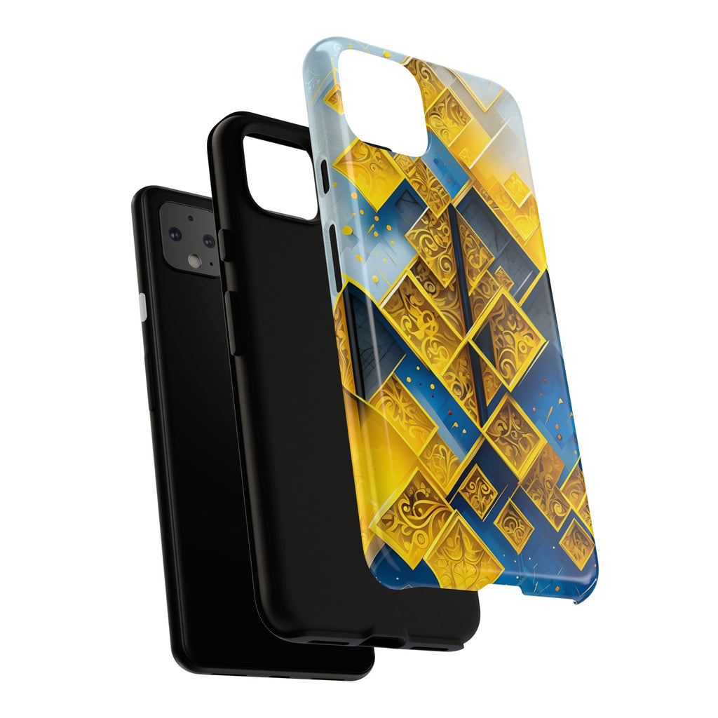 Golden Ascent Luxe Geometric Google Pixel 4XL Tough Case - Elegant Abstract Gold Design