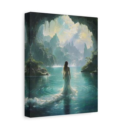 Celestial Tides - Dreamlike Ocean Wall Art with Cosmic Skies