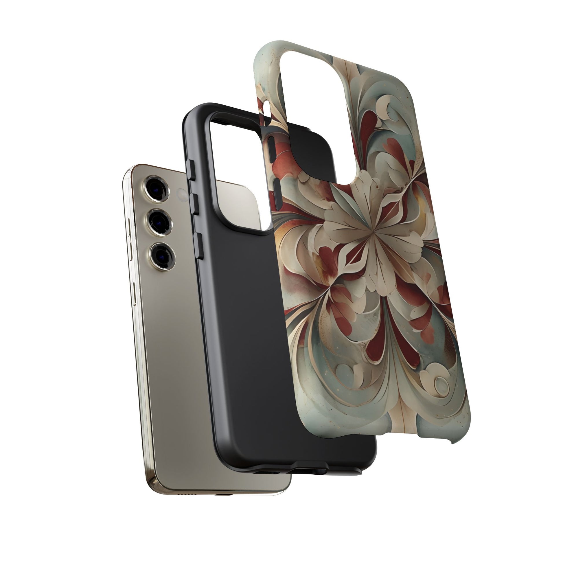 Vintage Baroque Blossom - Ornate Floral Art Samsung Galaxy S23 Tough Phone Case - Elegant Baroque-Inspired Design