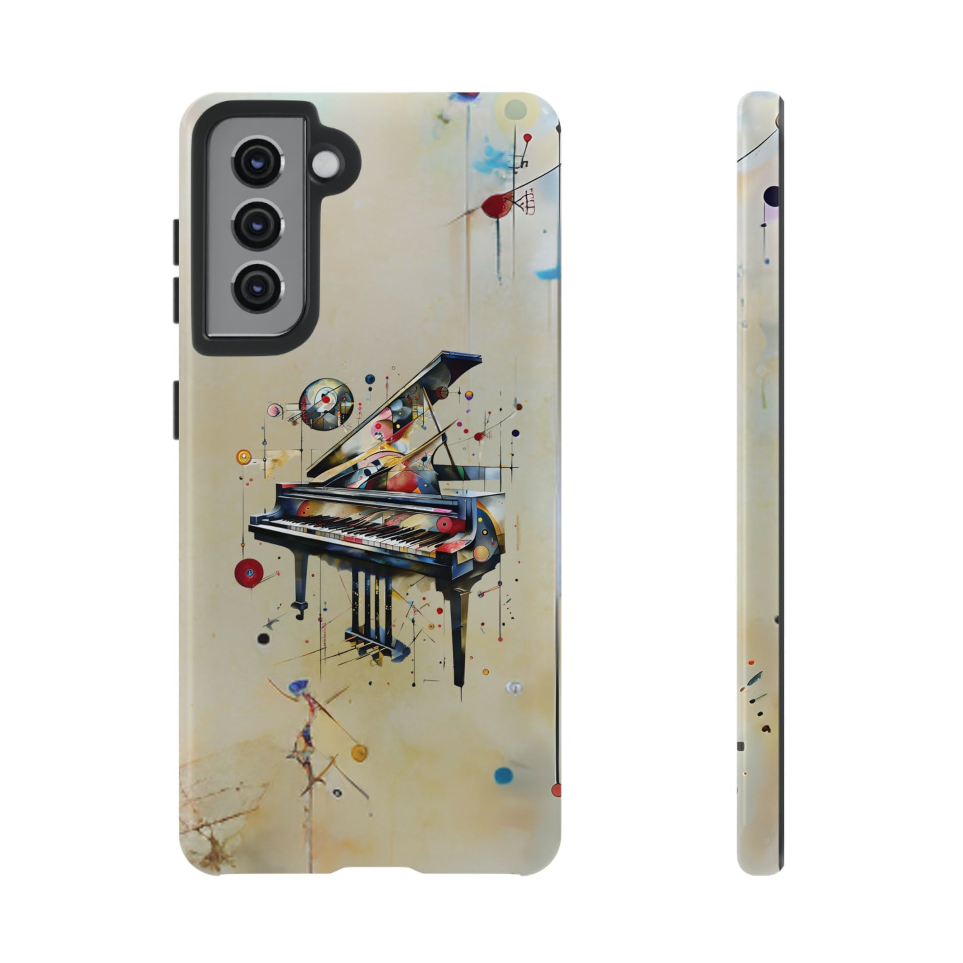 Keys of Imagination Artistic Grand Piano Tough Case for Samsung Galaxy S21 - Shockproof Phone Cover