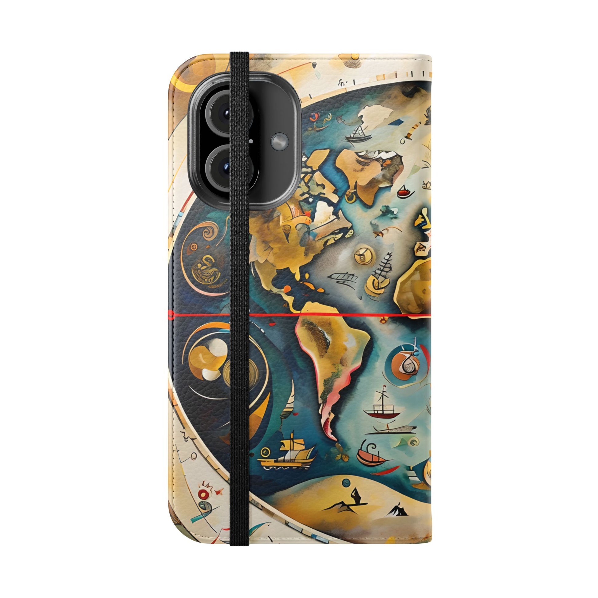 Celestial Map - Vintage-Inspired Phone Wallet Case for iPhone 16
