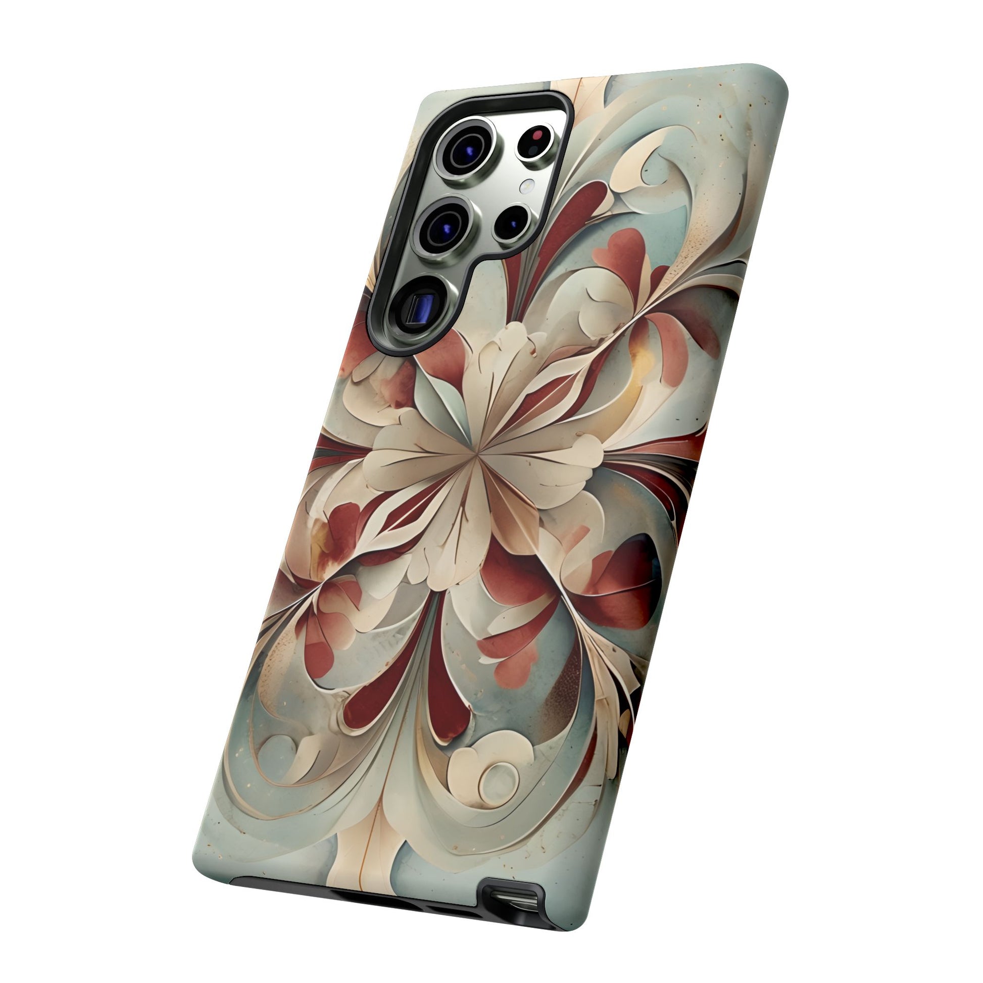 Vintage Baroque Blossom - Ornate Floral Art Samsung Galaxy S23 Ultra Tough Phone Case - Elegant Baroque-Inspired Design